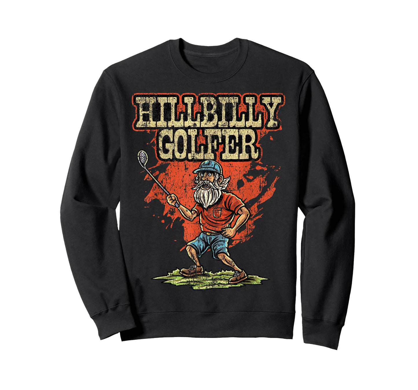 Hillbilly golfer Golf Golfer Golfing Cute Funny Fan Gag T-Shirt