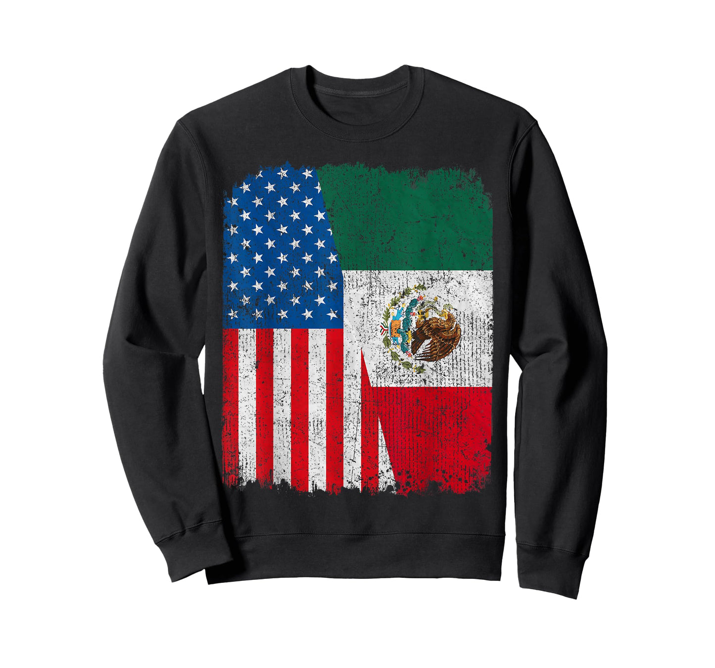 Mexican American Flag Half USA Mexico Root Proud T-Shirt