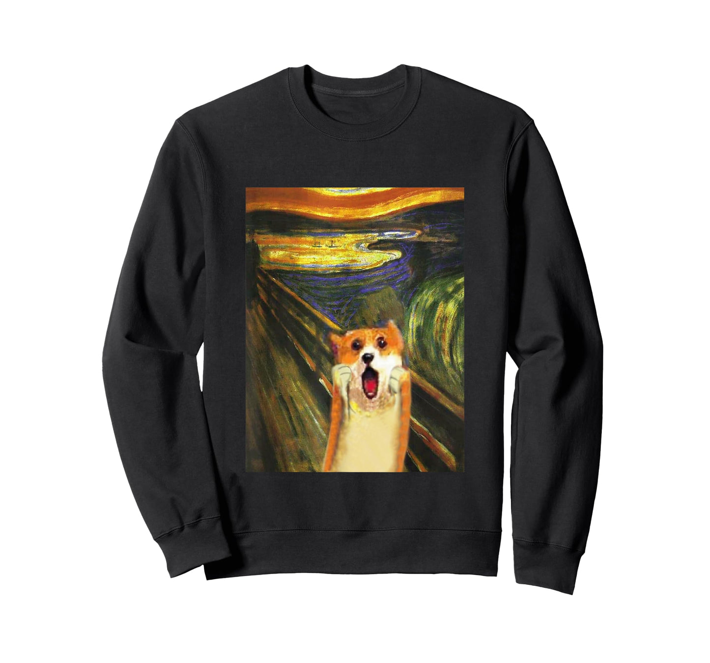 Corgi Funny T-Shirt, Dog, Screaming Munch, Cute, Men's, Children, Funny, Clothes, Goods, Gift, Puppy T-Shirt