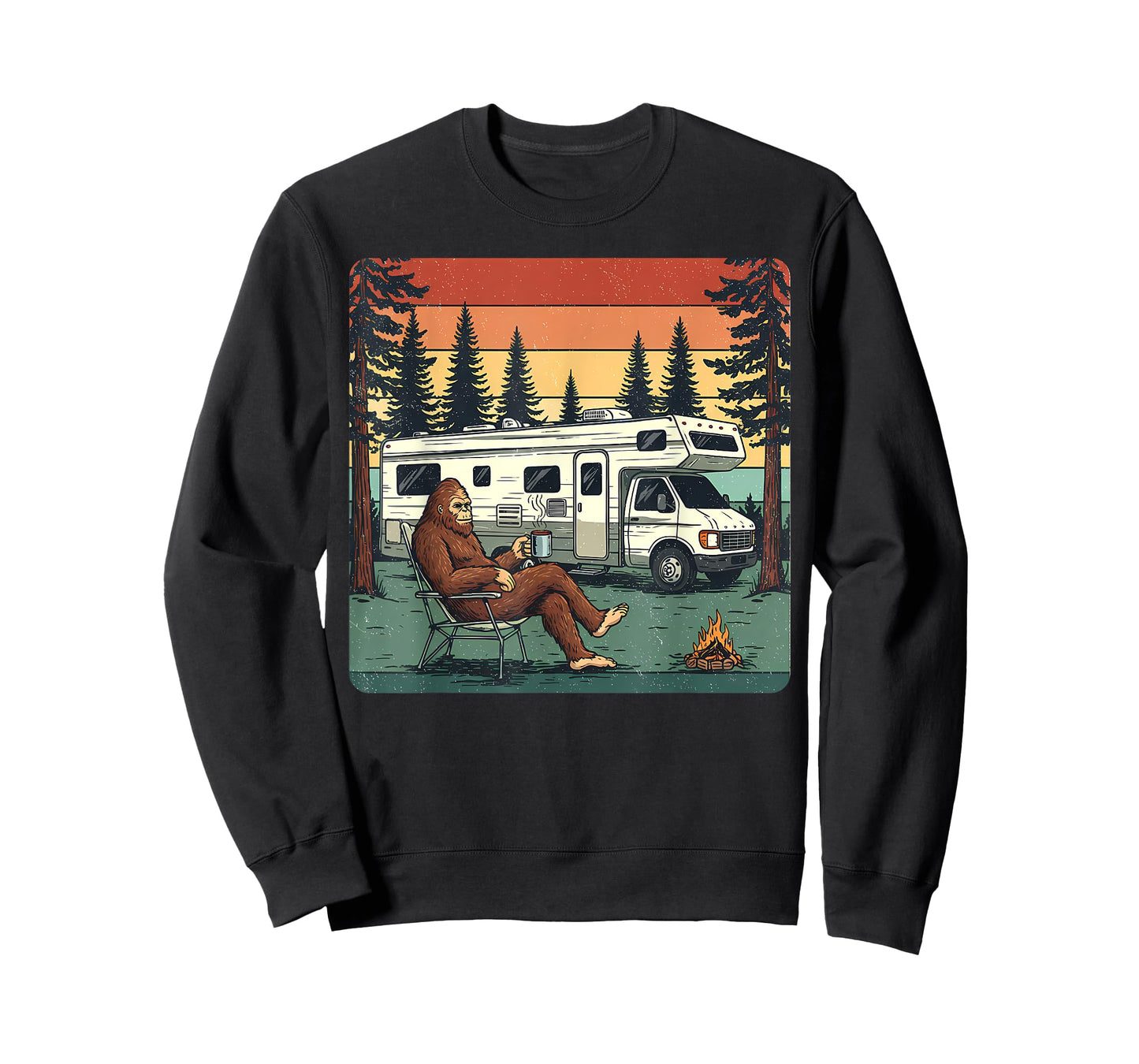 Vintage Camping Motorhome RV Bigfoot Adventure T-Shirt