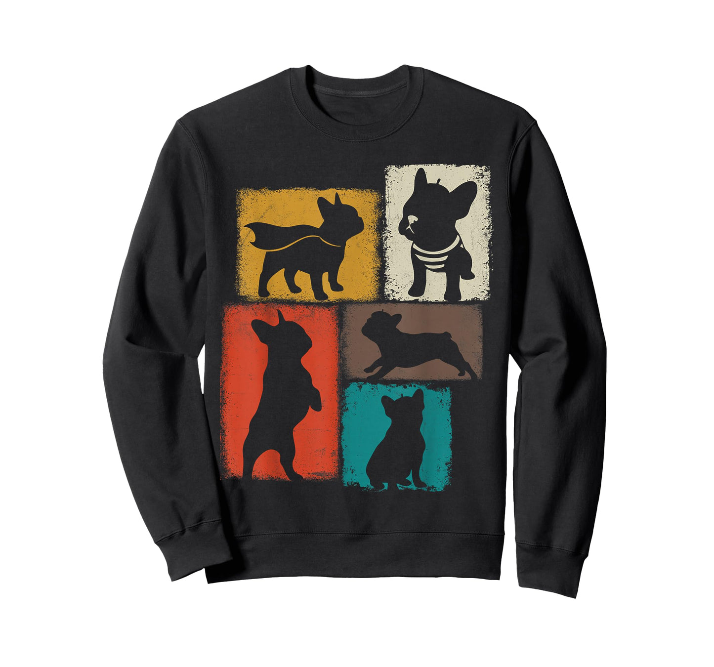 Frenchie Vintage Collage French Bulldog Dad Mom Dog Lover T-Shirt