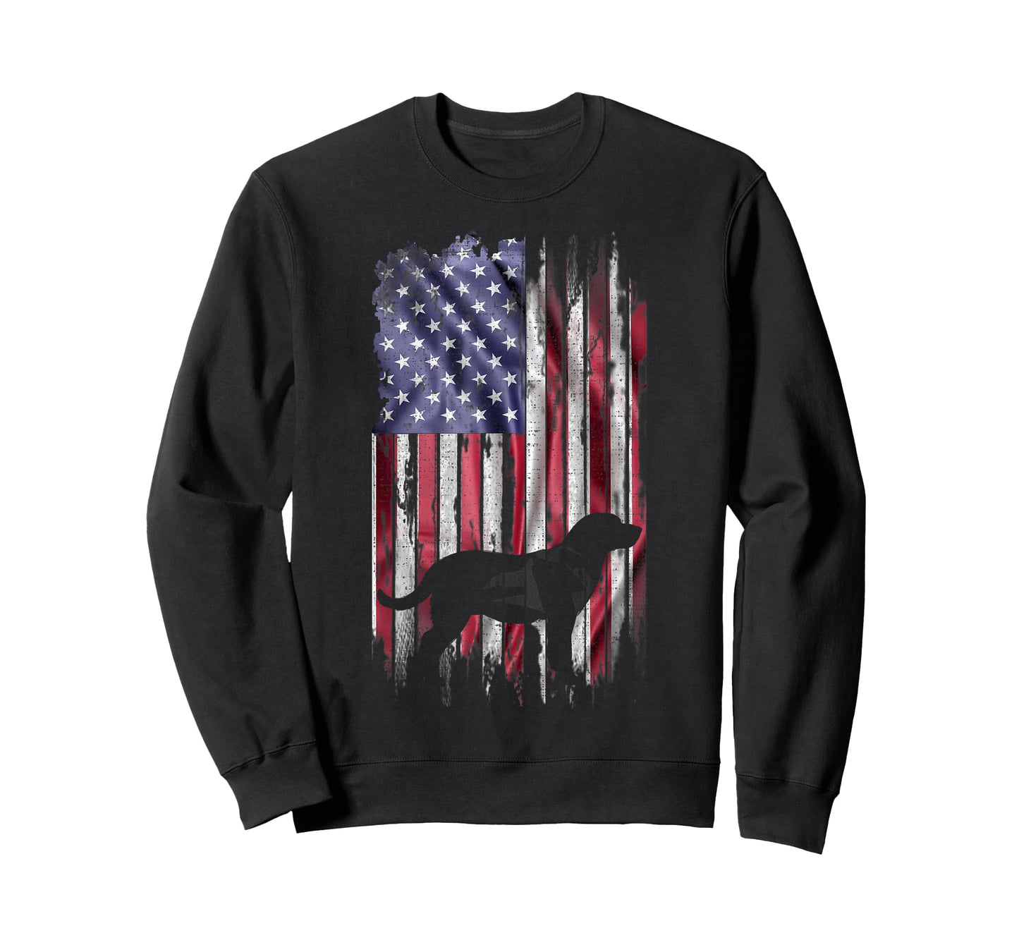 Vintage USA Flag Love Labrador Retriever Dog Lab Silhouette T-Shirt