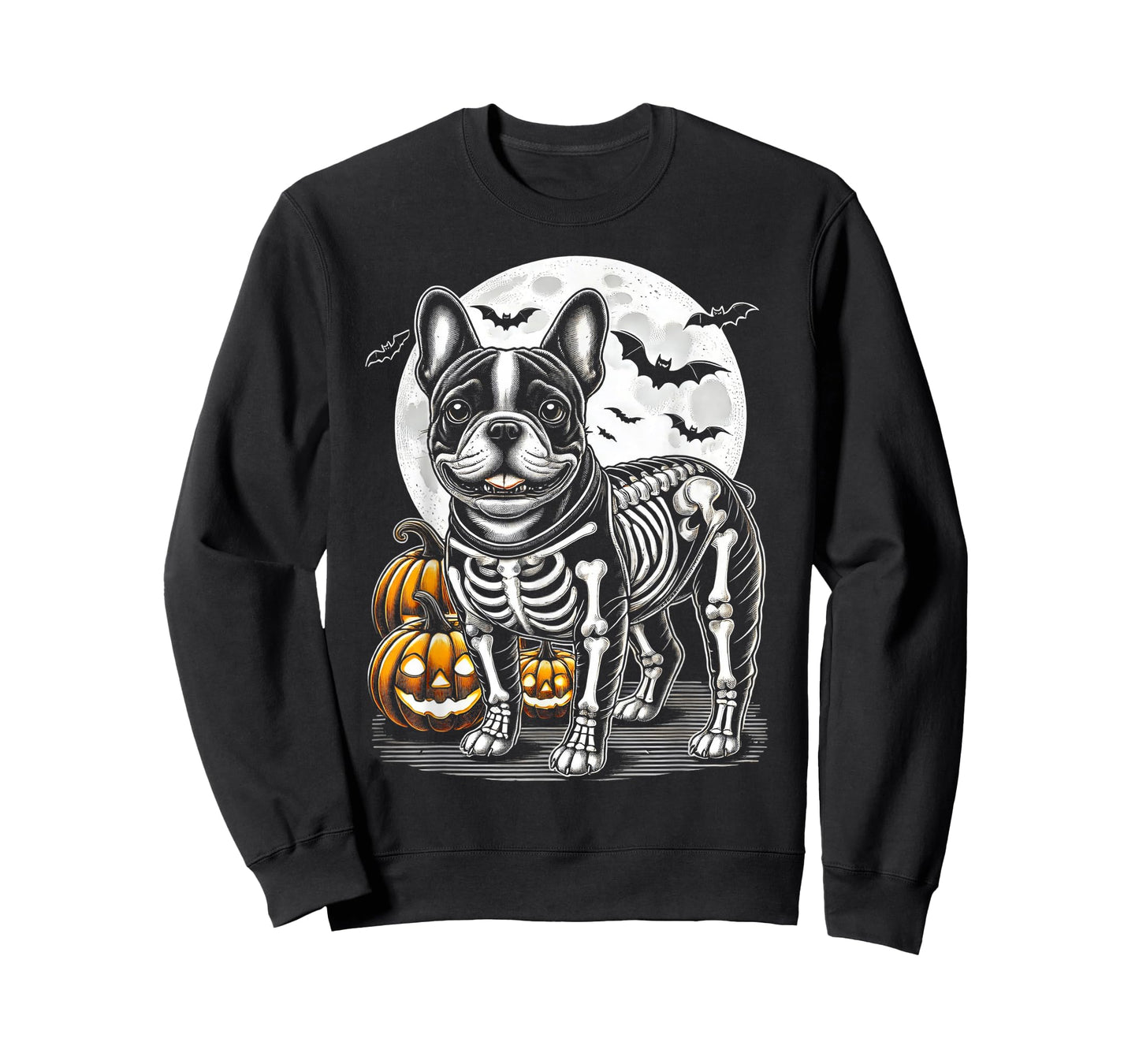 Cute Frenchie Halloween Skeleton French Bulldog Puppy Bones T-Shirt