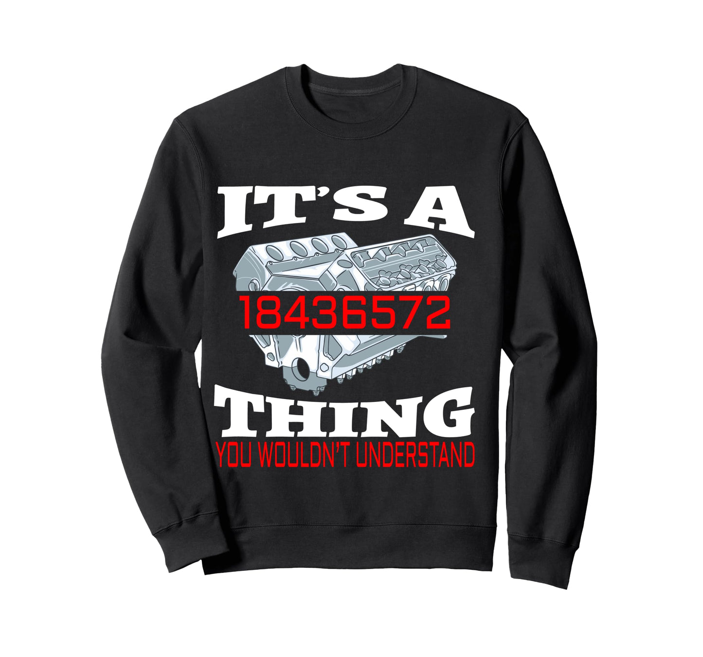 Funny 18436572 Auto Mechanic V8 Muscle Car Firing Order Long Sleeve T-Shirt