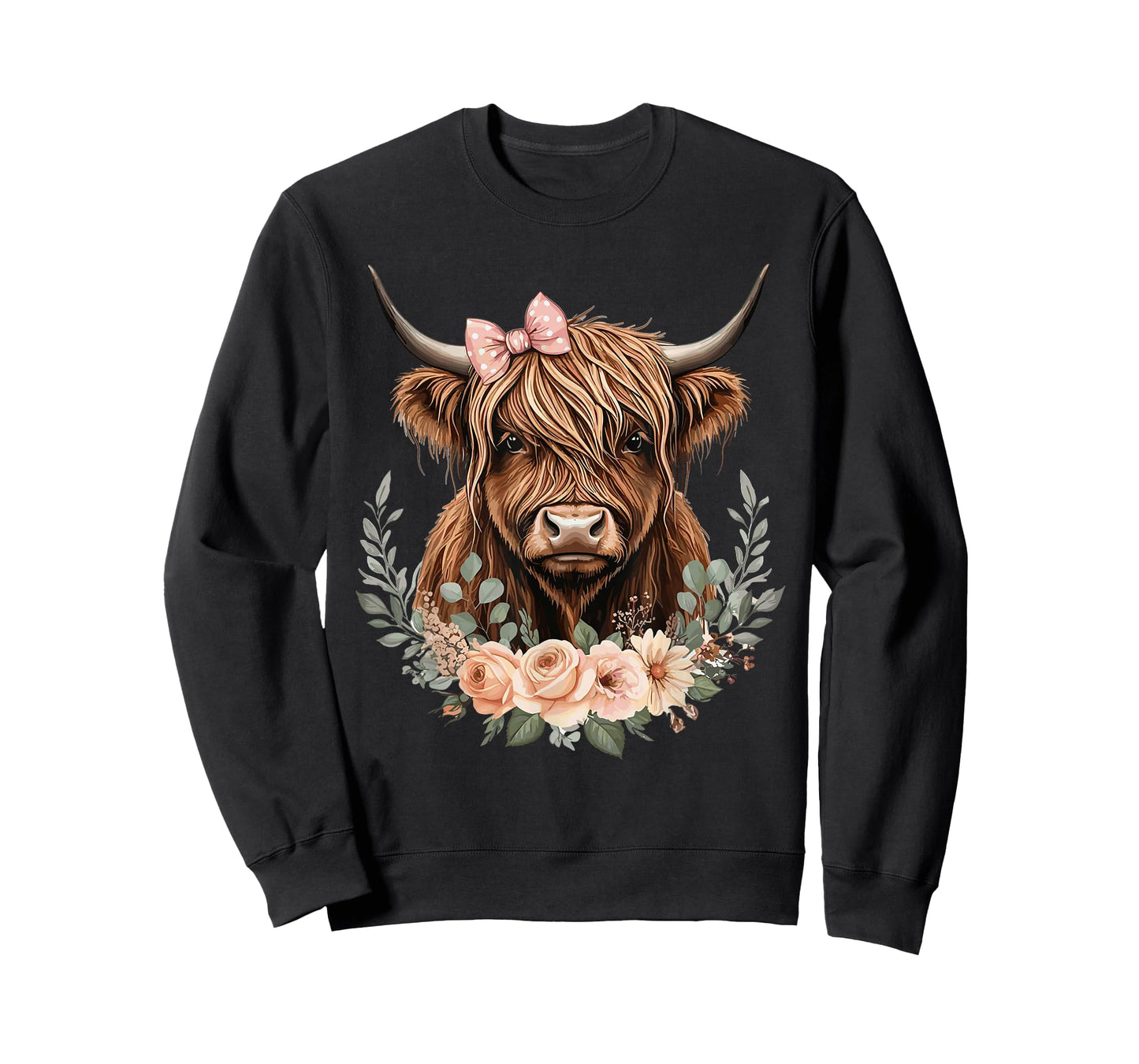 Cute Highland Cow for Women Farm Cowgirl Scottish Cattle T-Shirt