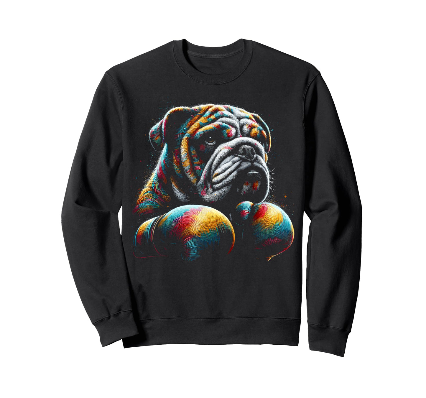 Funny Kickboxing or Boxing Bulldog Dog T-Shirt for Men Women Kids