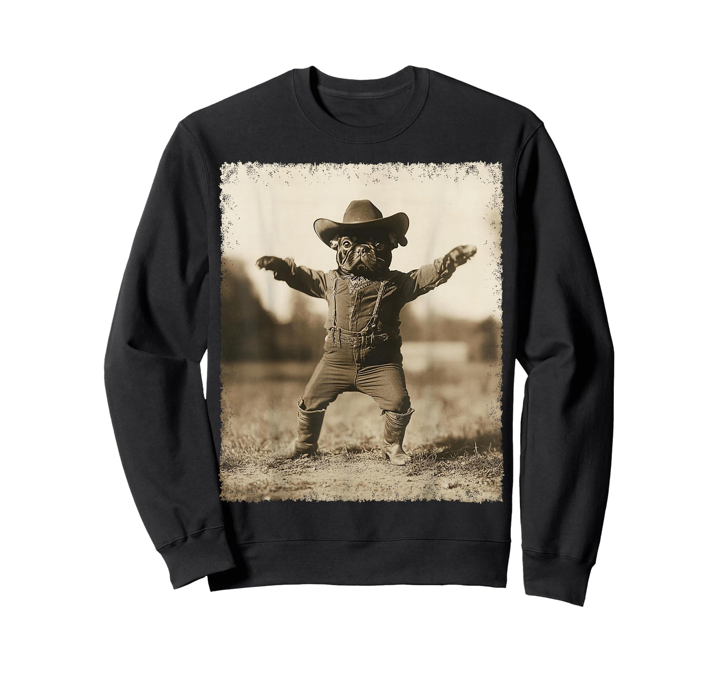Funny Dog Silly Cowboy French Bulldog T-Shirt