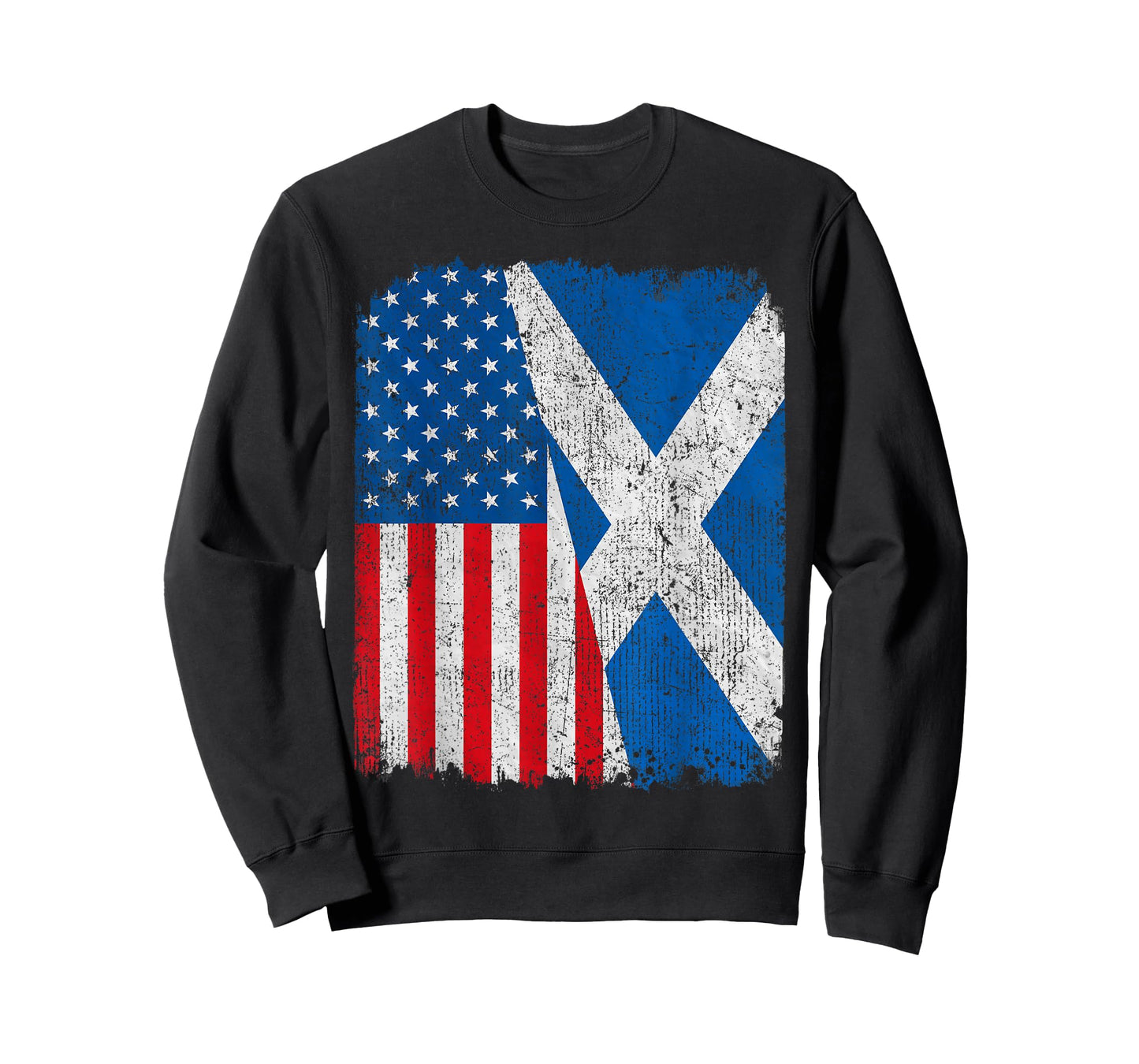 Scottish American Flag Half USA Scotland Root Proud T-Shirt for Women Kids Men