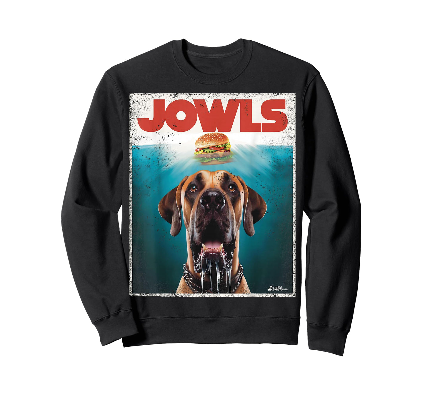 Funny Great Dane Jowls Top, Fawn Natural Dog Mom, Burger Dad T-Shirt