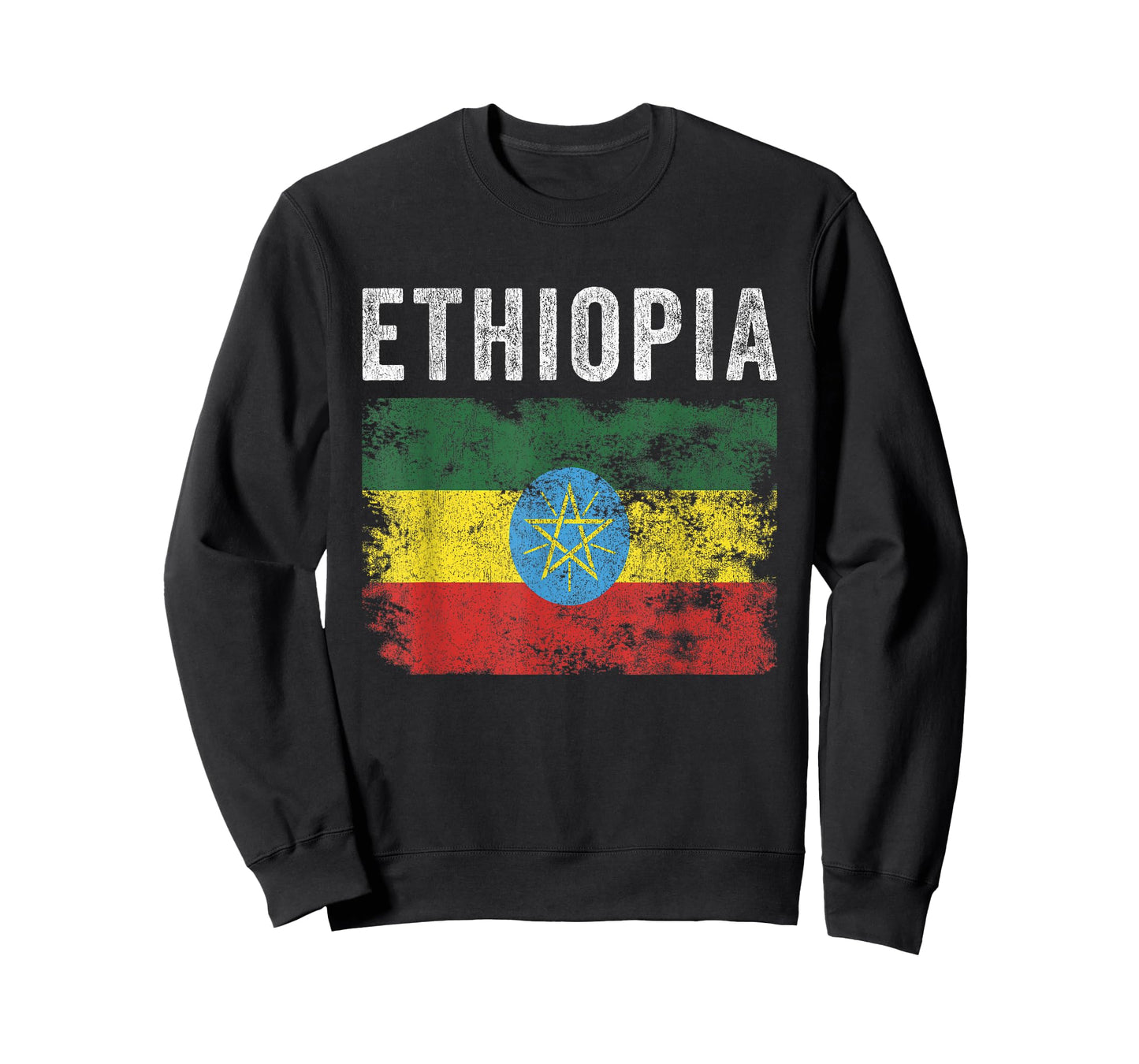 Ethiopia Flag Distressed - Men Women Kids - Ethiopian Flag T-Shirt