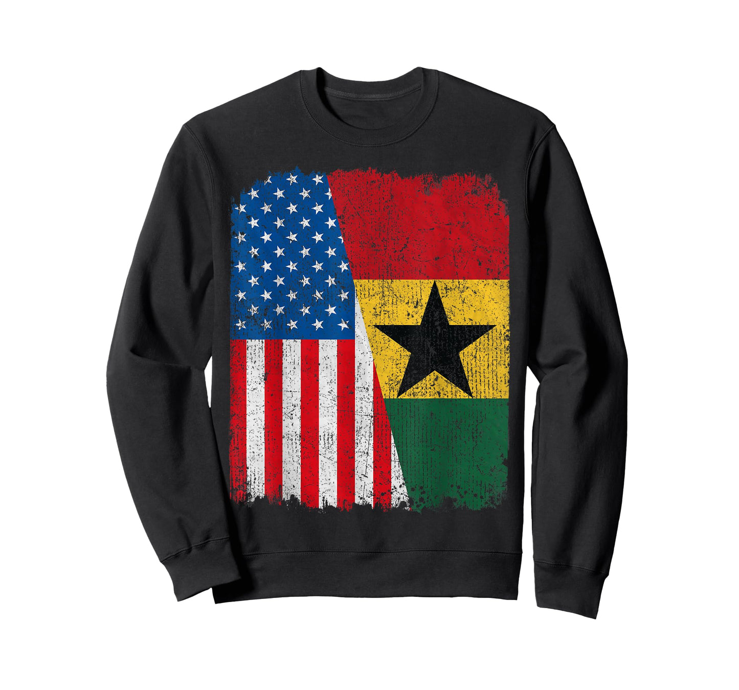 Ghanaian American Flag Half USA Ghana Root Proud T-Shirt