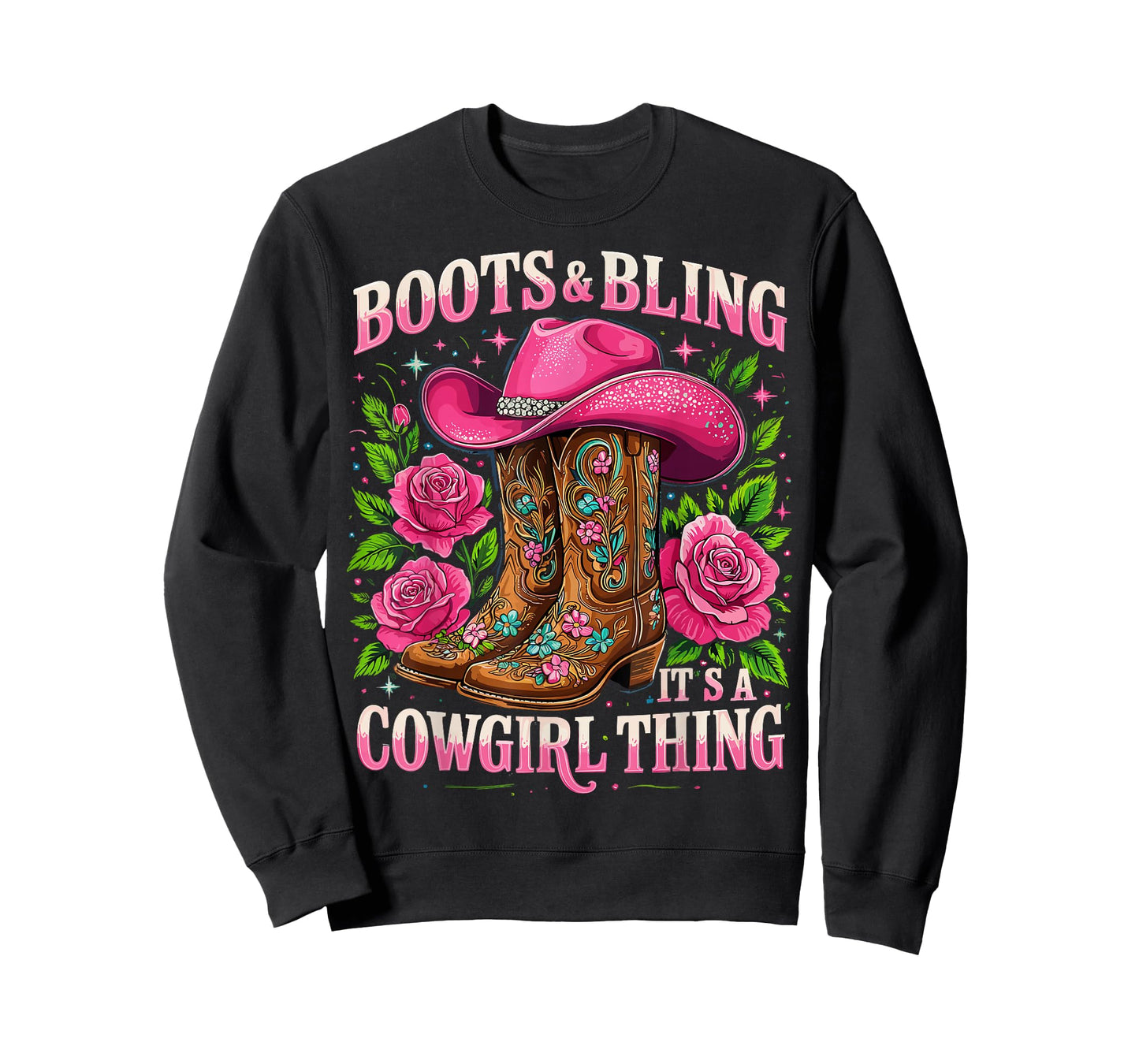 Boots and Bling its a Cowgirl Thing Country Girl T-Shirt