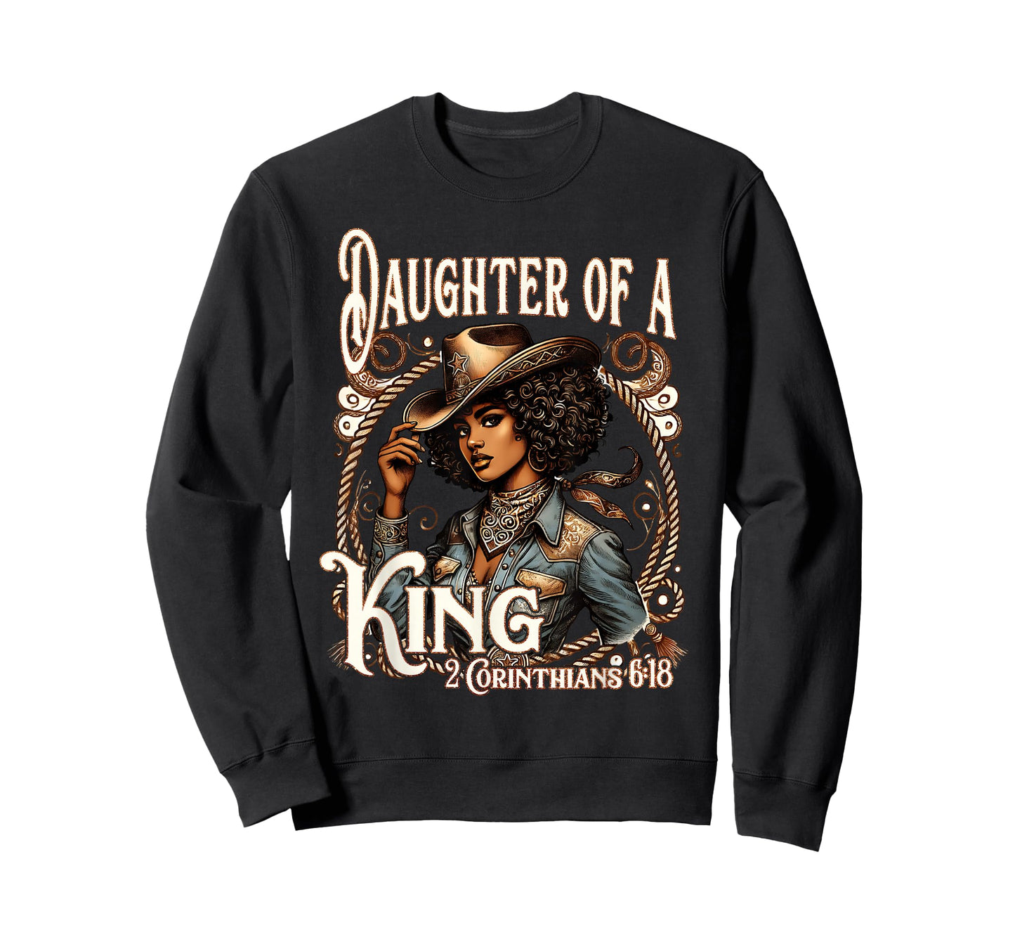 Daughter of a King Christian Howdy Western Rodeo Cowgirl T-Shirt