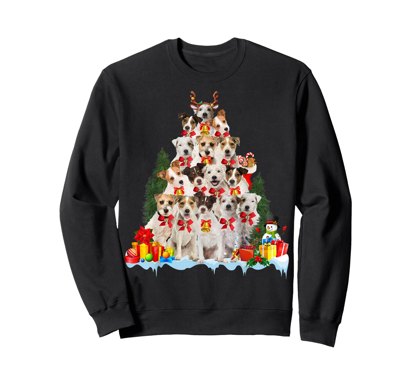 Christmas Pajama Parson Russell Terrier Xmas Tree Gifts Dog T-Shirt