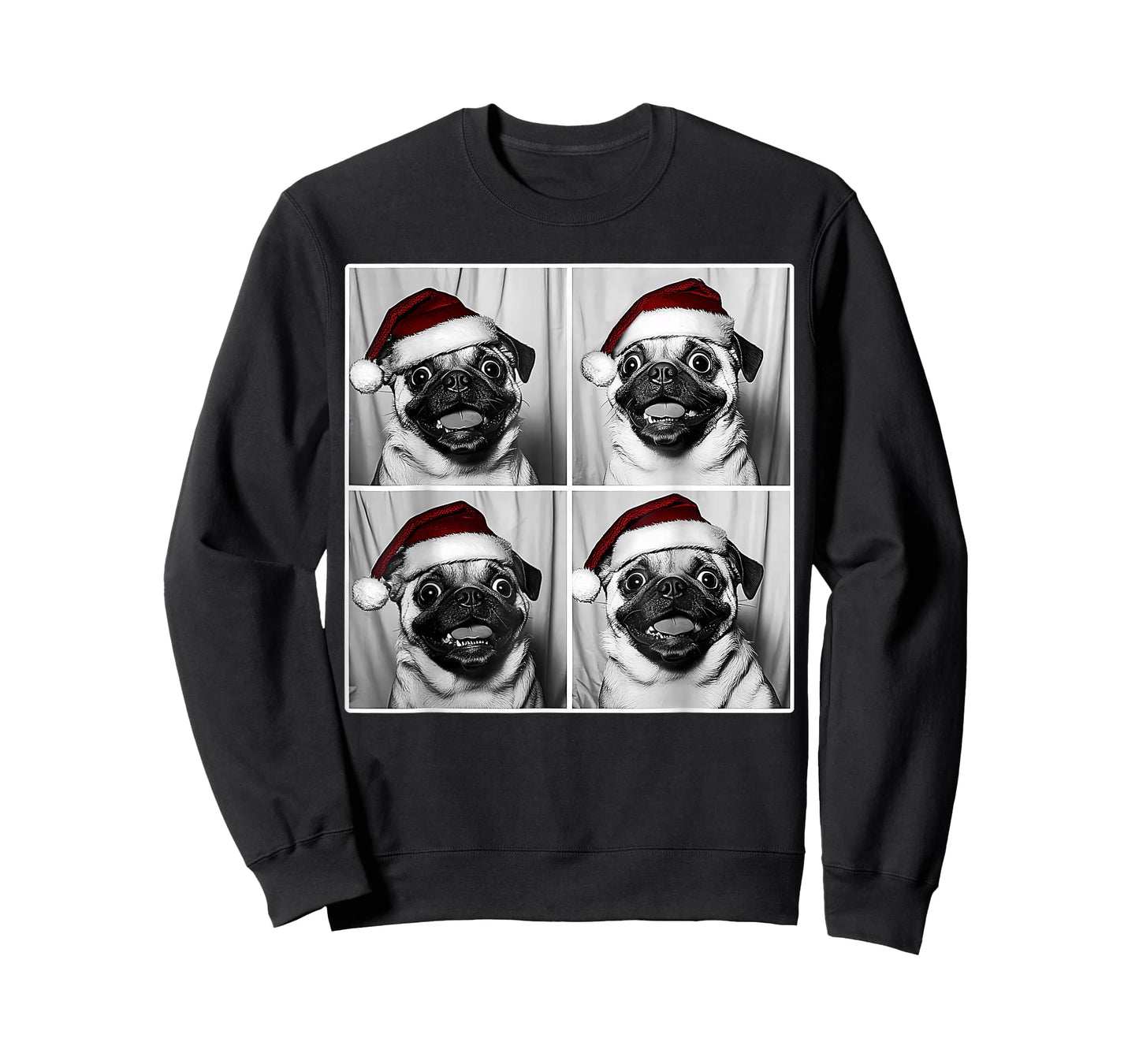 Funny Dog Selfie Shirt Christmas Selfie Xmas Pug Meme T-Shirt