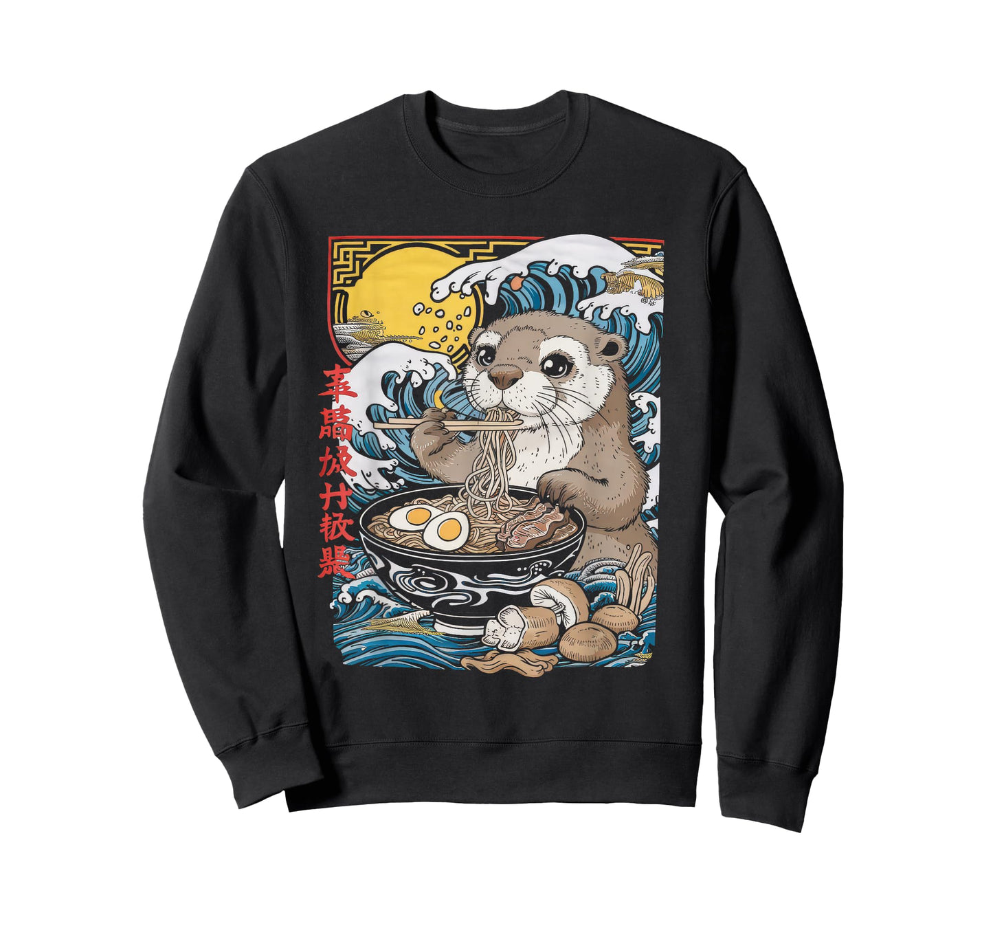 Otter Ramen Tshirt Kawaii Manga Anime Noodles Y2k Japanese T-Shirt