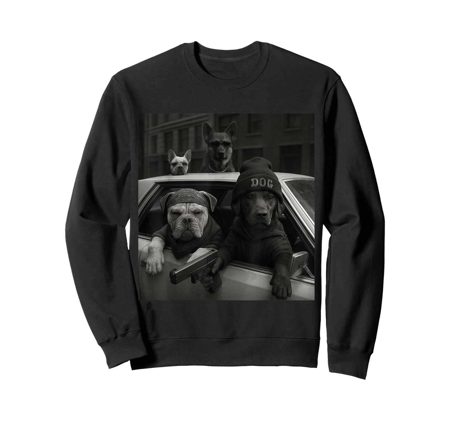 Funny Gangster Dogs Street Graphic Tee Men Women Lover Dog T-Shirt