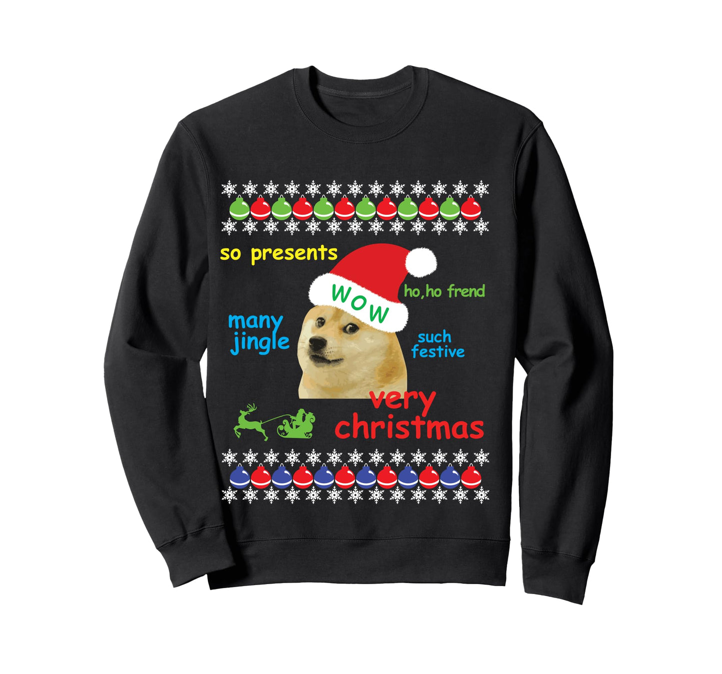 Ugly Sweater Christmas Doge Meme Shirt | Santa Shiba Inu Dog