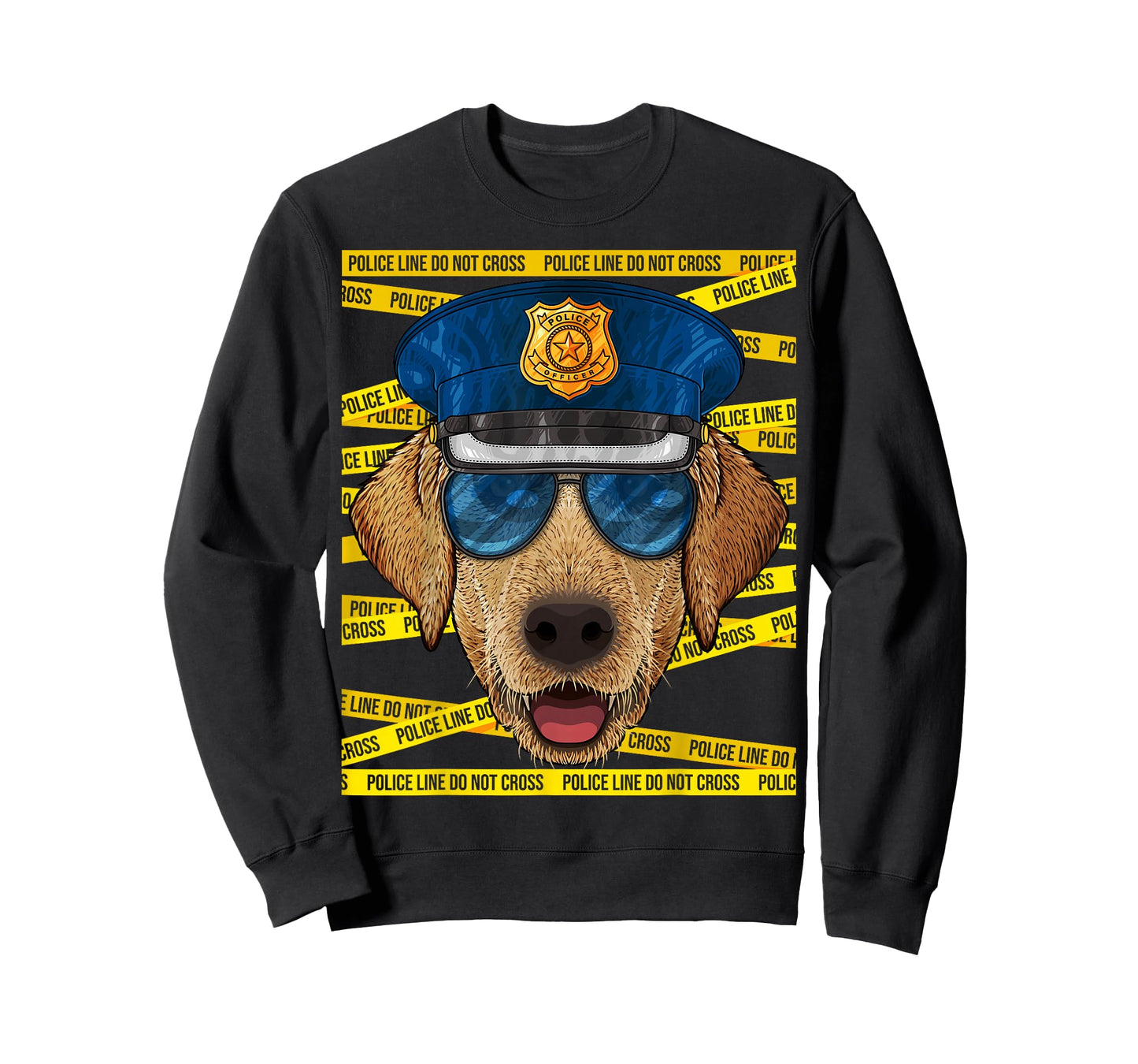 Labrador Retriever Police Officer Policeman Funny Police Dog T-Shirt
