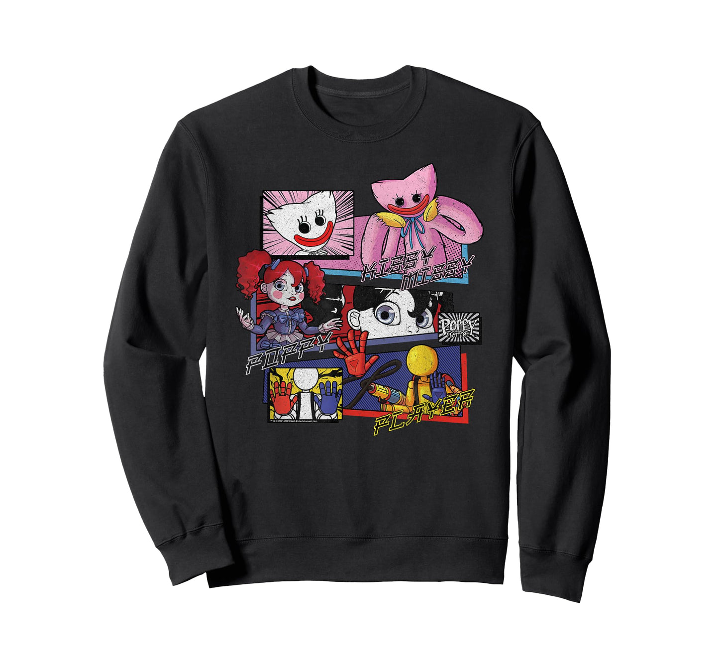 Poppy Playtime Friends Manga Panels Distressed Style T-Shirt