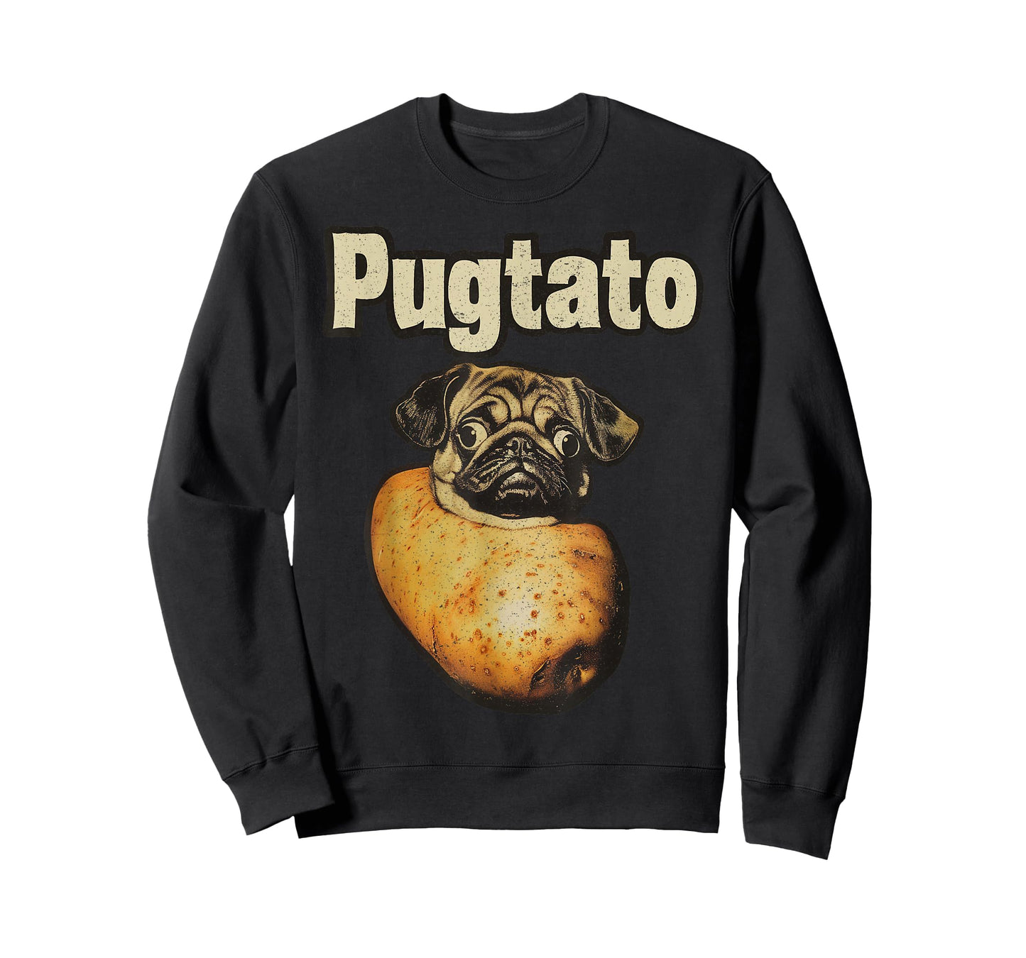Pugtato Potato Pug Retro – Pun Funny Dog T-Shirt