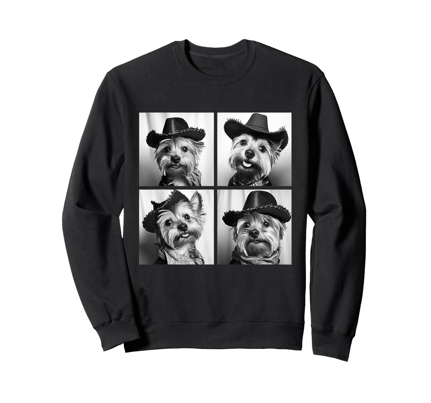 Funny Yorkshire Terrier Cute Cowboy Dogs Western Yorkies T-Shirt