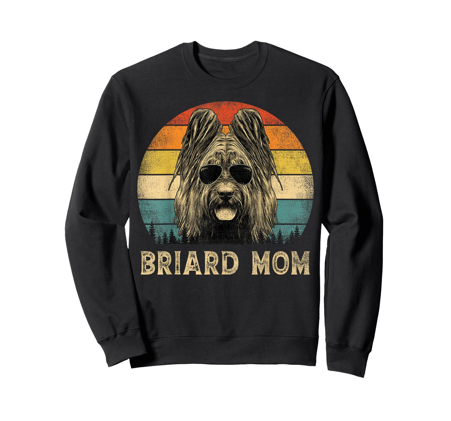 Vintage Briard Mom Dog Lovers Mother's Day T-Shirt