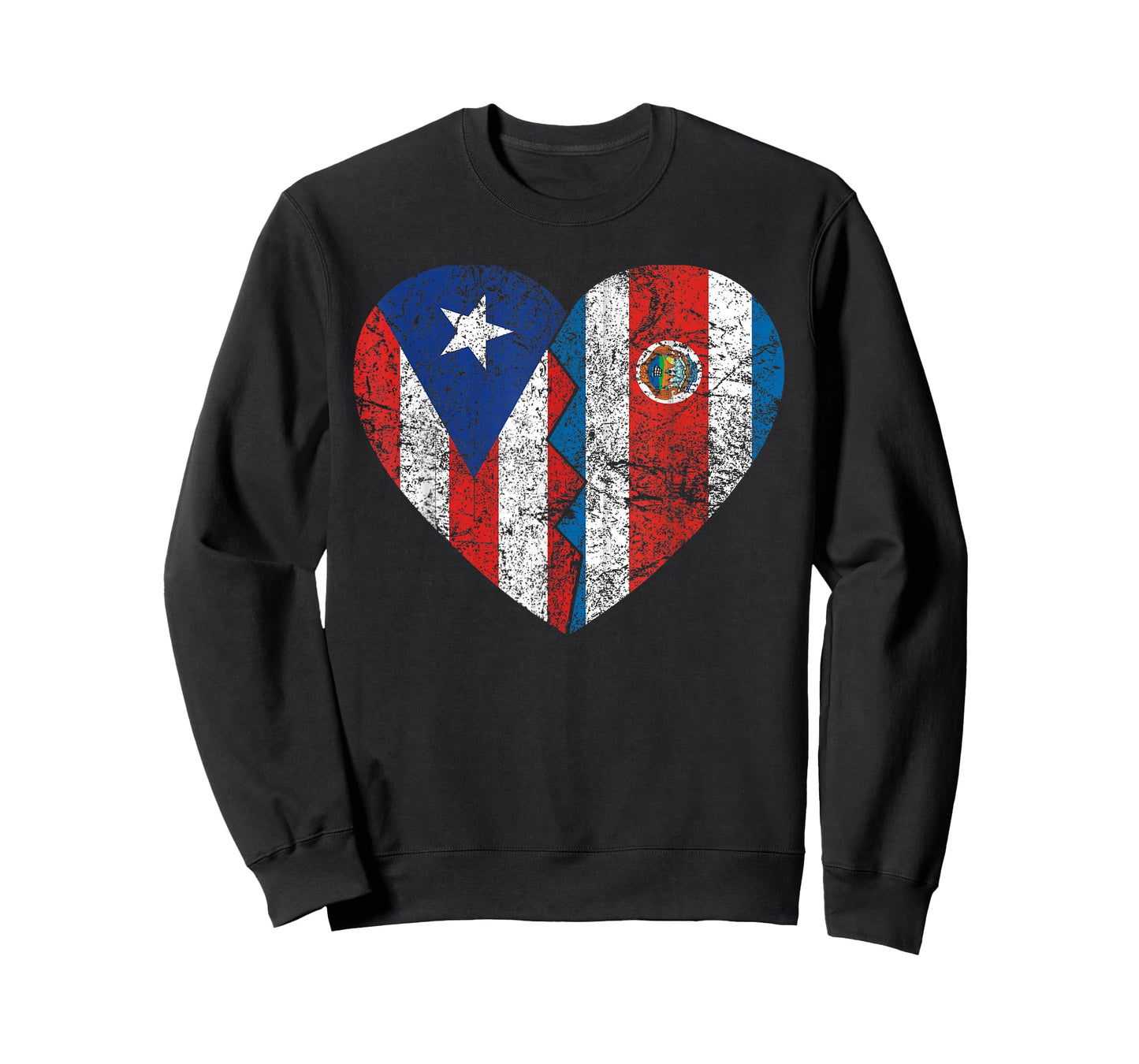 Costa Rican Puerto Rican Flags | Puerto Rico Costa Rica T-Shirt