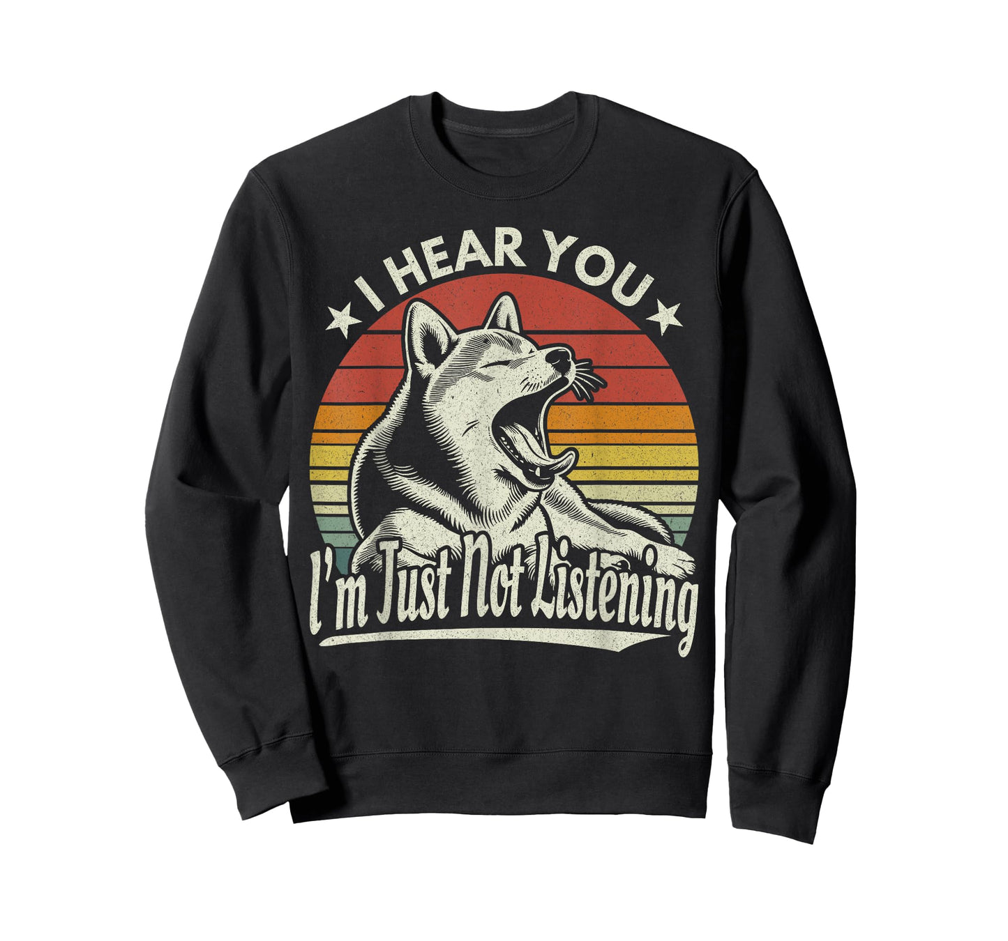 Yawn Shiba Inu / Akita Dog I Hear You I'm Just Not Listening T-Shirt