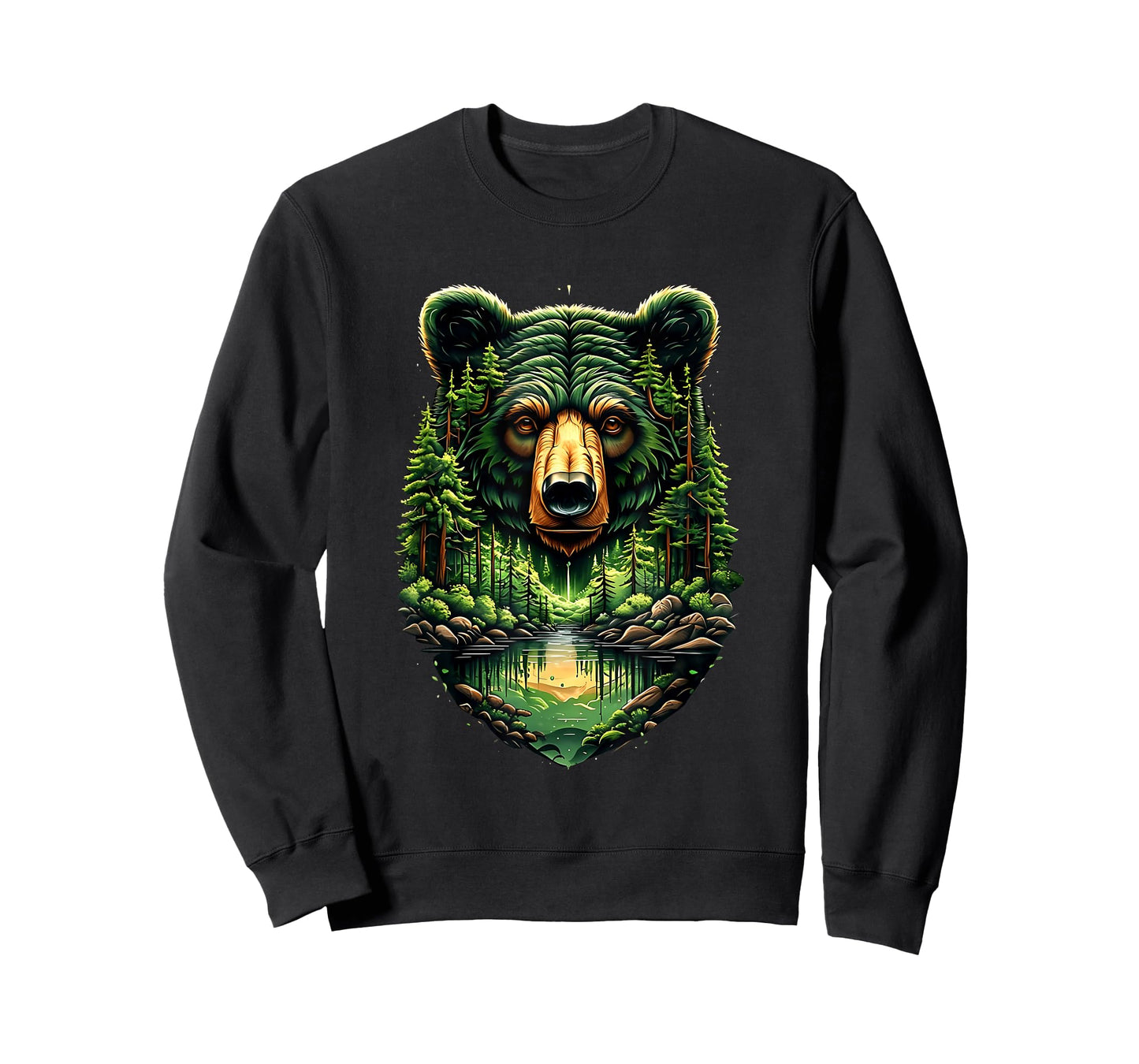 Bear Portrait Wildlife Forest Nature Animal Art T-Shirt