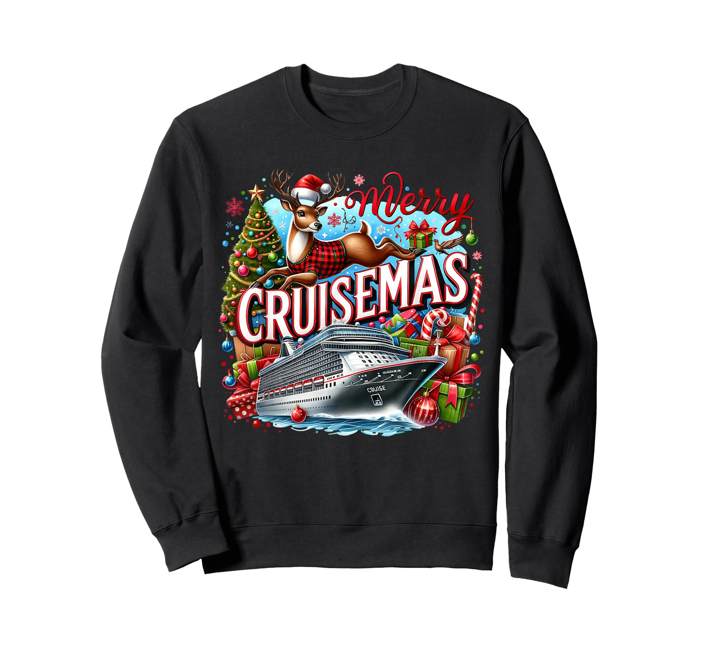 Merry Cruisemas Cruise 2025 Funny Christmas Cruisin Crew T-Shirt