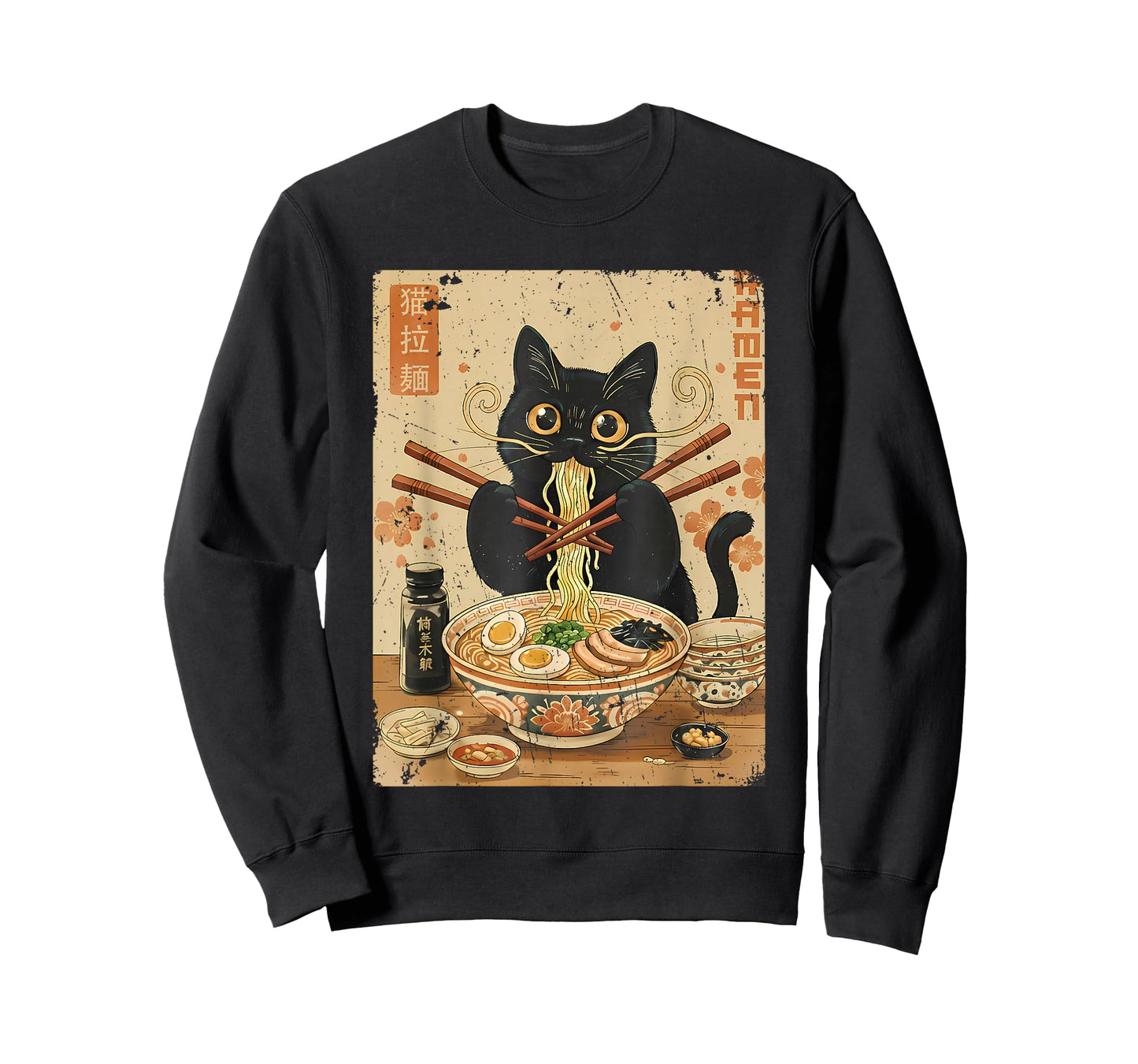 Kawaii Ramen Cat Anime Noodles Japanese Otaku Graphic T-Shirt