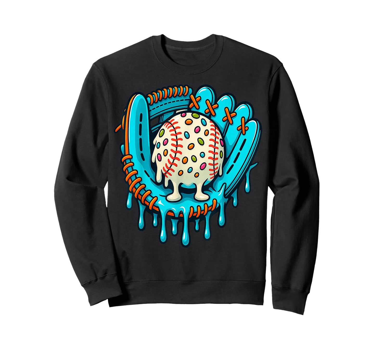 Baseball Drip Team for Boys Ice Cream Cool T-Shirt