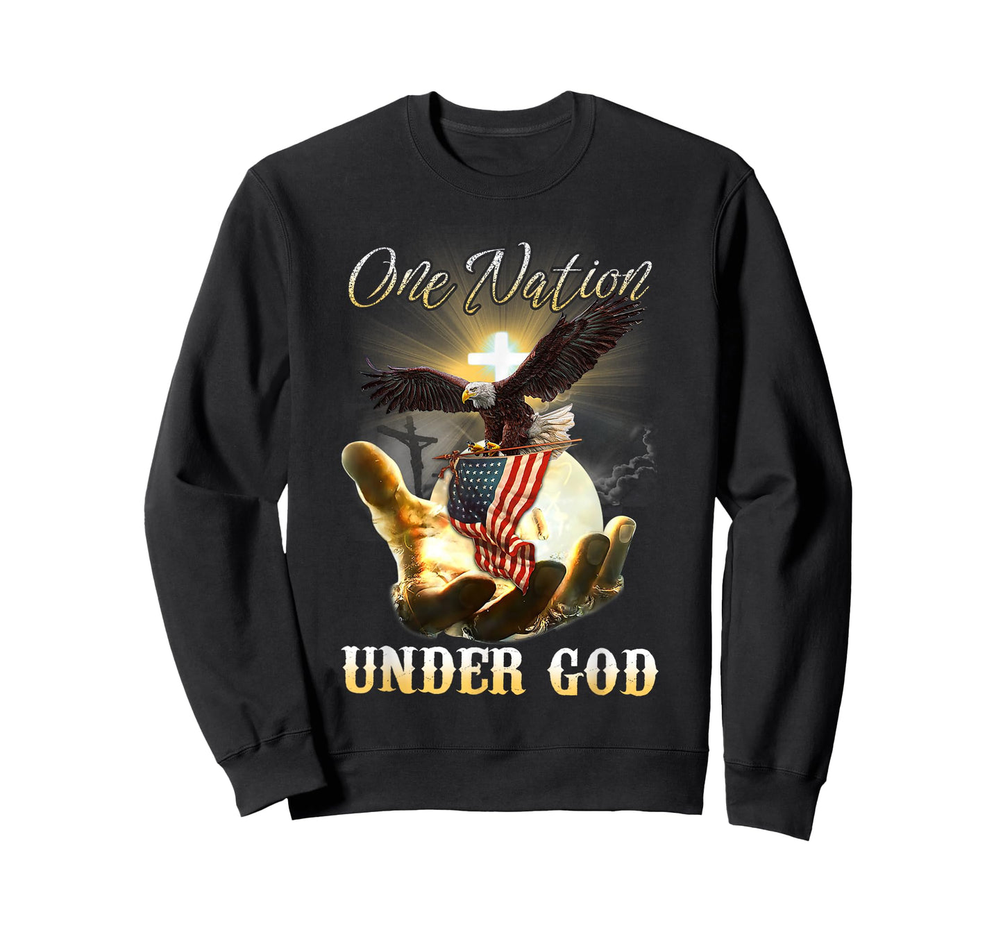 Eagle USA Christian Patriot One Nation Under God T-Shirt