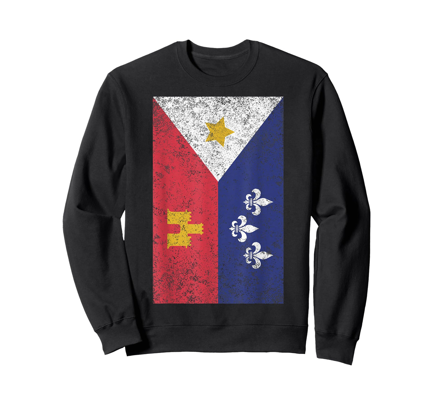 Acadian Flag Retro Cajun T-Shirt T-Shirt