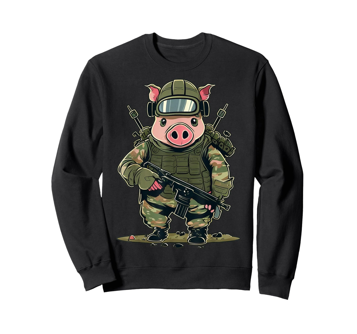 Soldier Pig Army Military Pig T-Shirt