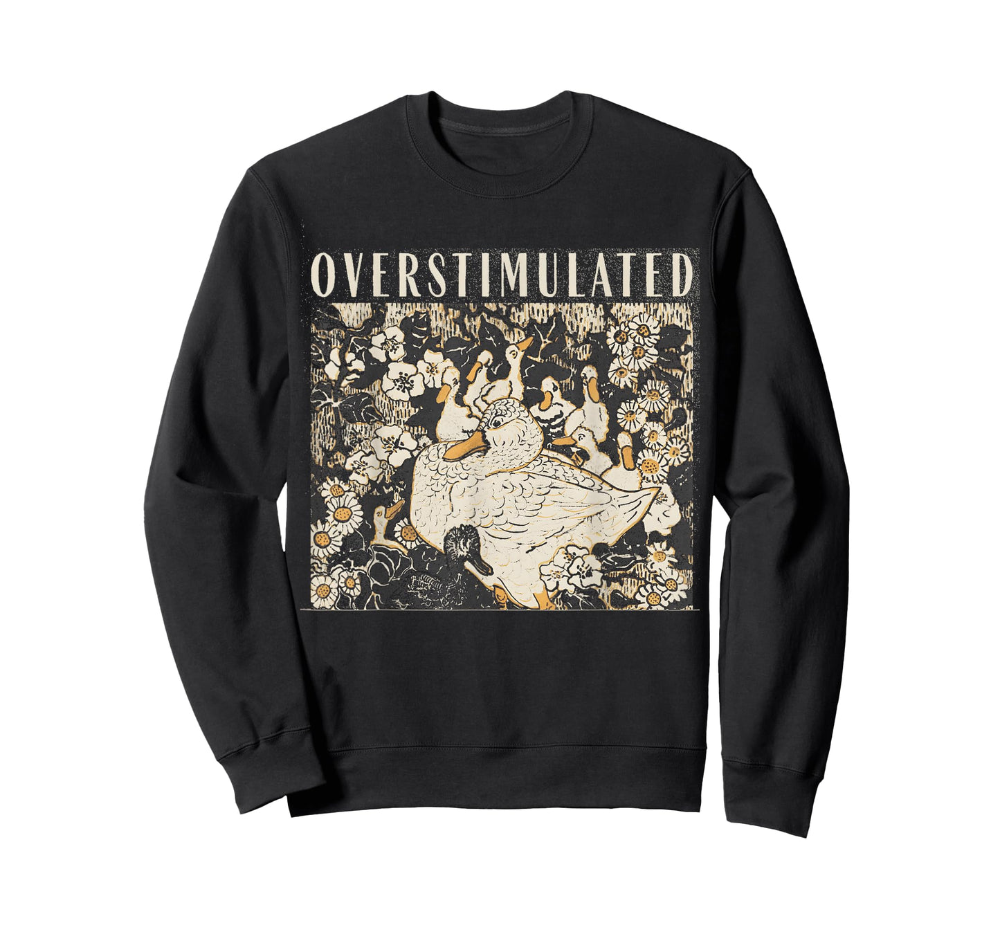 Overstimulated Mama Duck Farm Animal Homeschool Mom Life T-Shirt