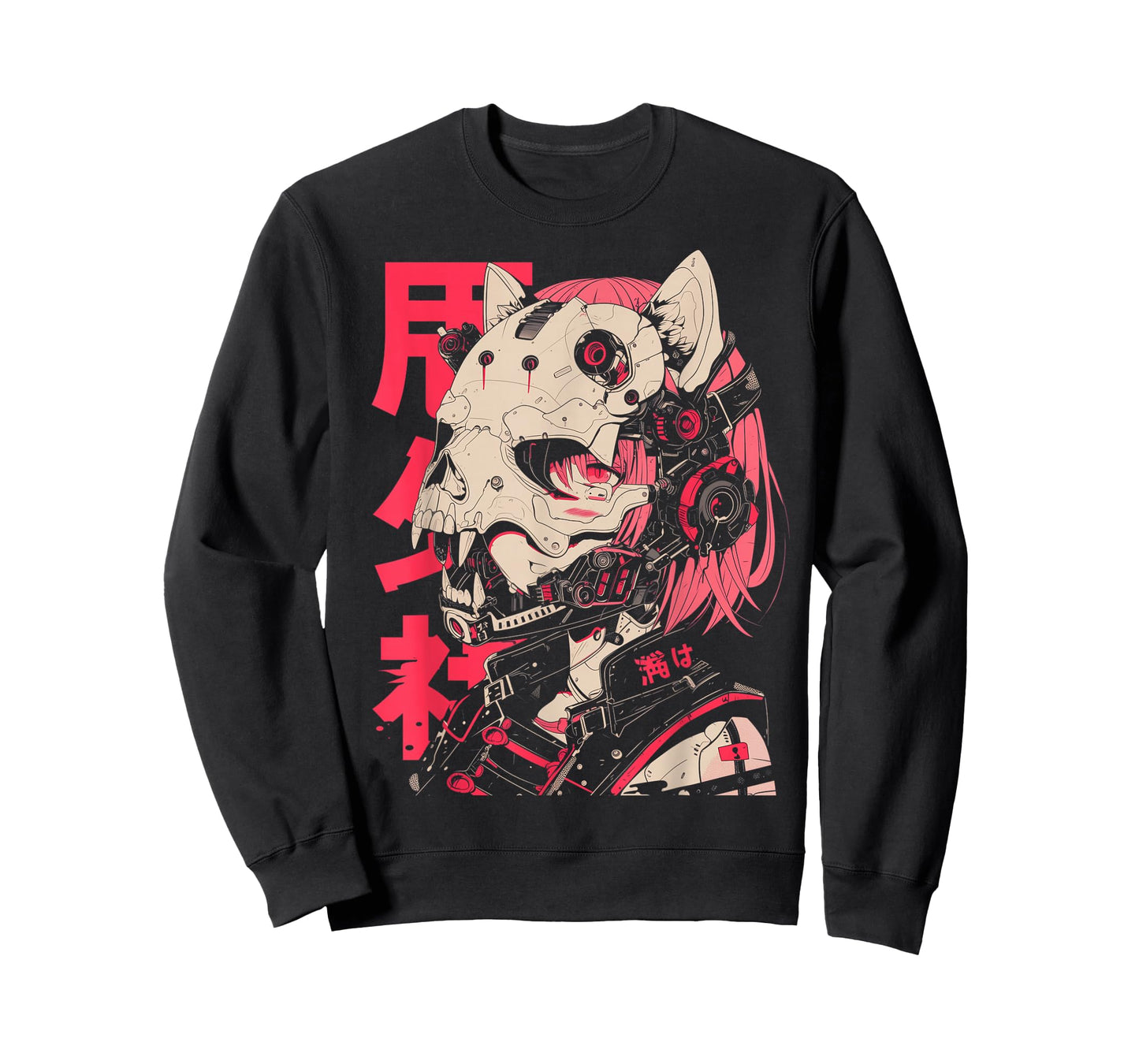 Anime Manga Cyberpunk Aesthetic Techwear Harajuku Cat Girl T-Shirt