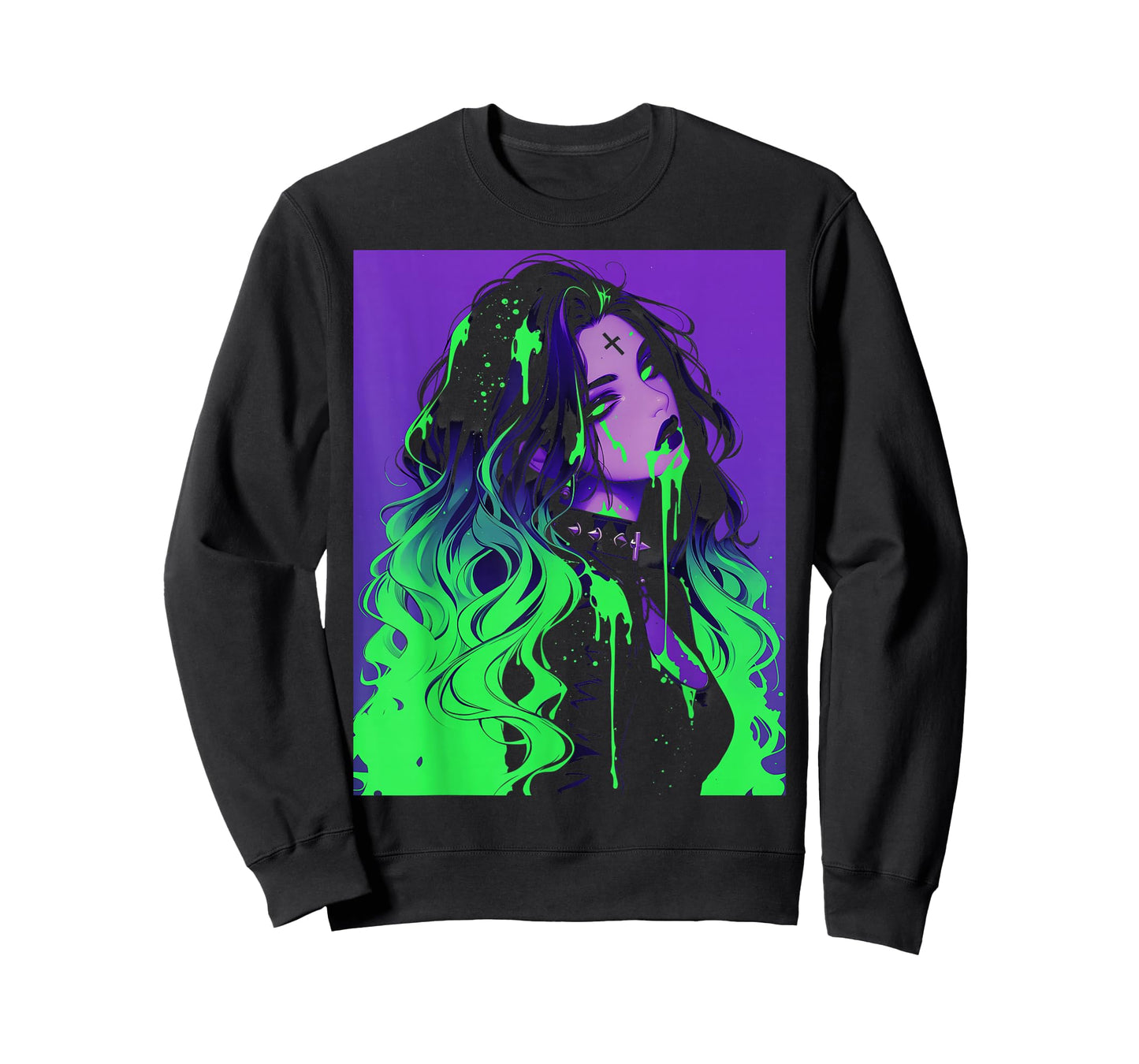 Cybergoth Cybercore Grunge Punk Goth Girl Alt Anime Manga T-Shirt