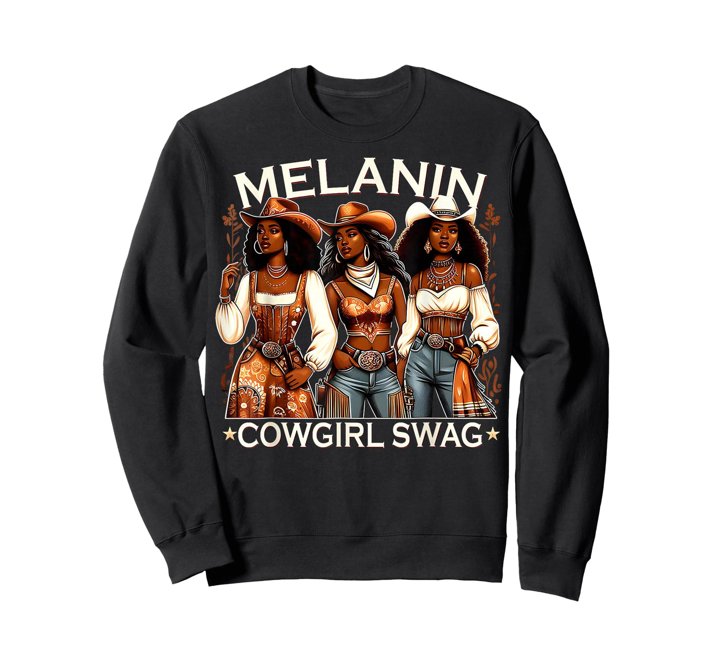 Melanin Cowgirls African Swag Black History Juneteenth T-Shirt