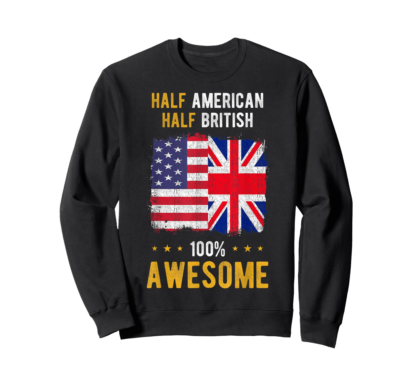 American Great Britain Flag - Half American Half British T-Shirt