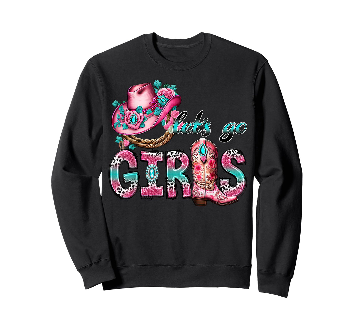 Let's Go Girls Western Rodeo Cowgirls Bachelorette Party T-Shirt