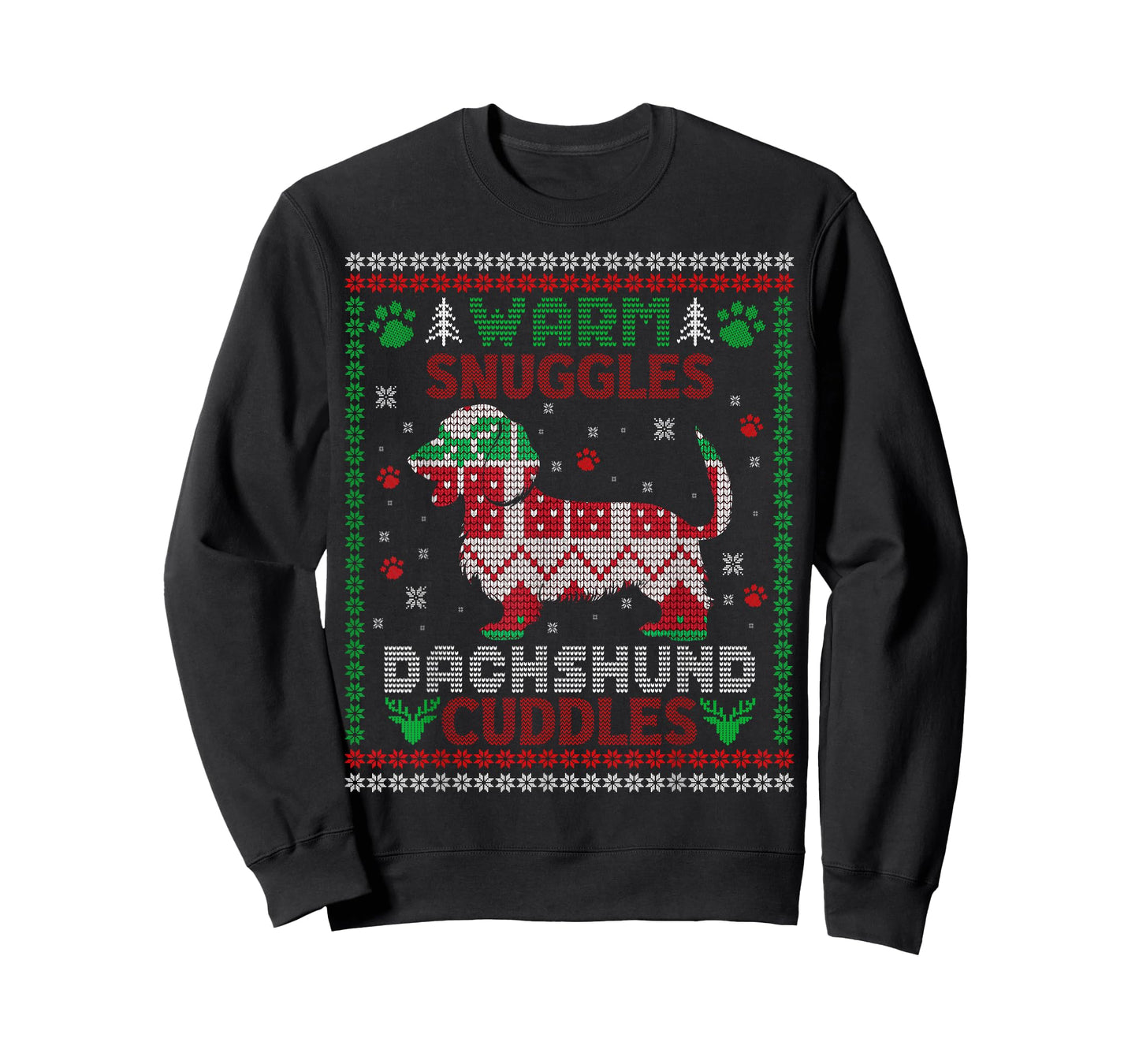 warm snuggles dachshund cuddles Christmas xmas weenie weiner T-Shirt
