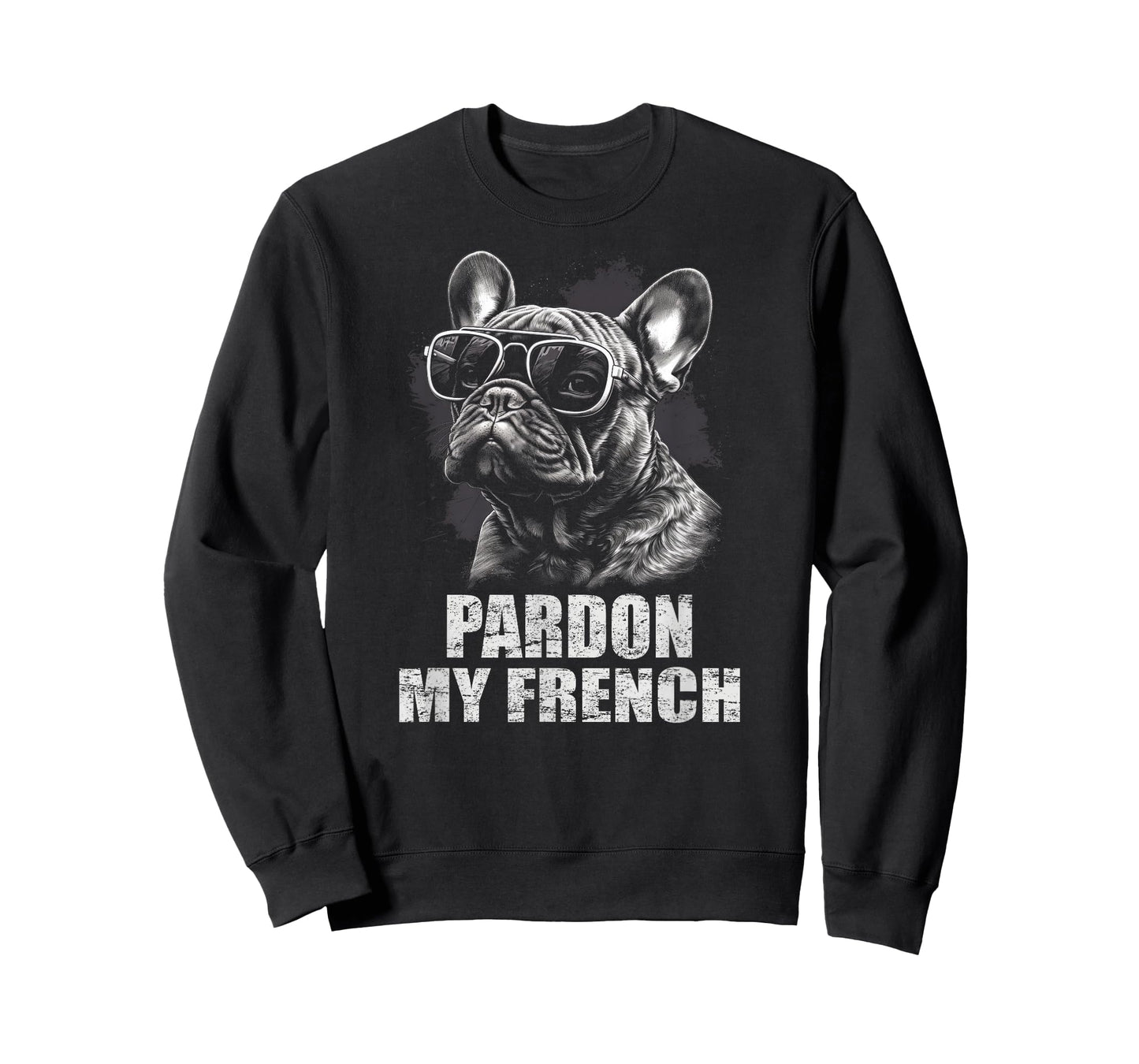 French Bulldog Funny Art with Pardon My French Design T-Shirt