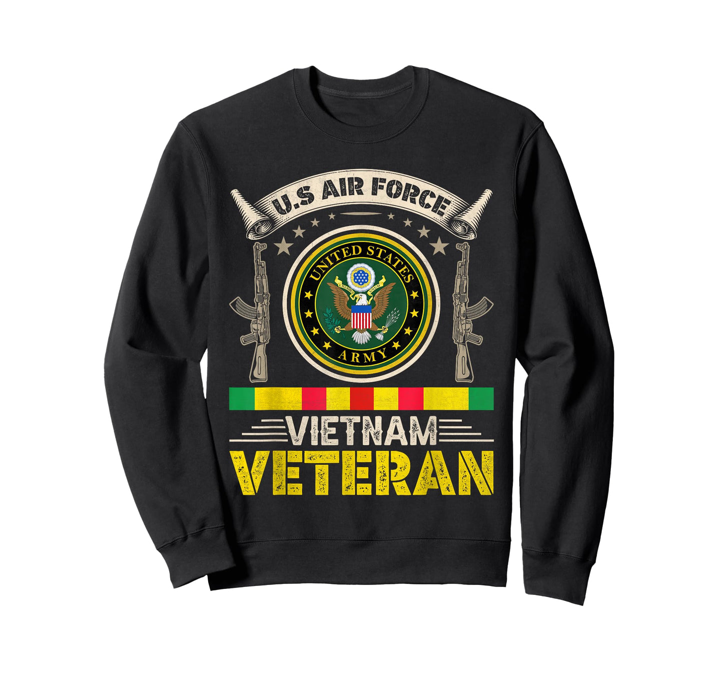 Vintage US Air Force Vietnam Veteran USA Flag Veterans Day T-Shirt for Women Men