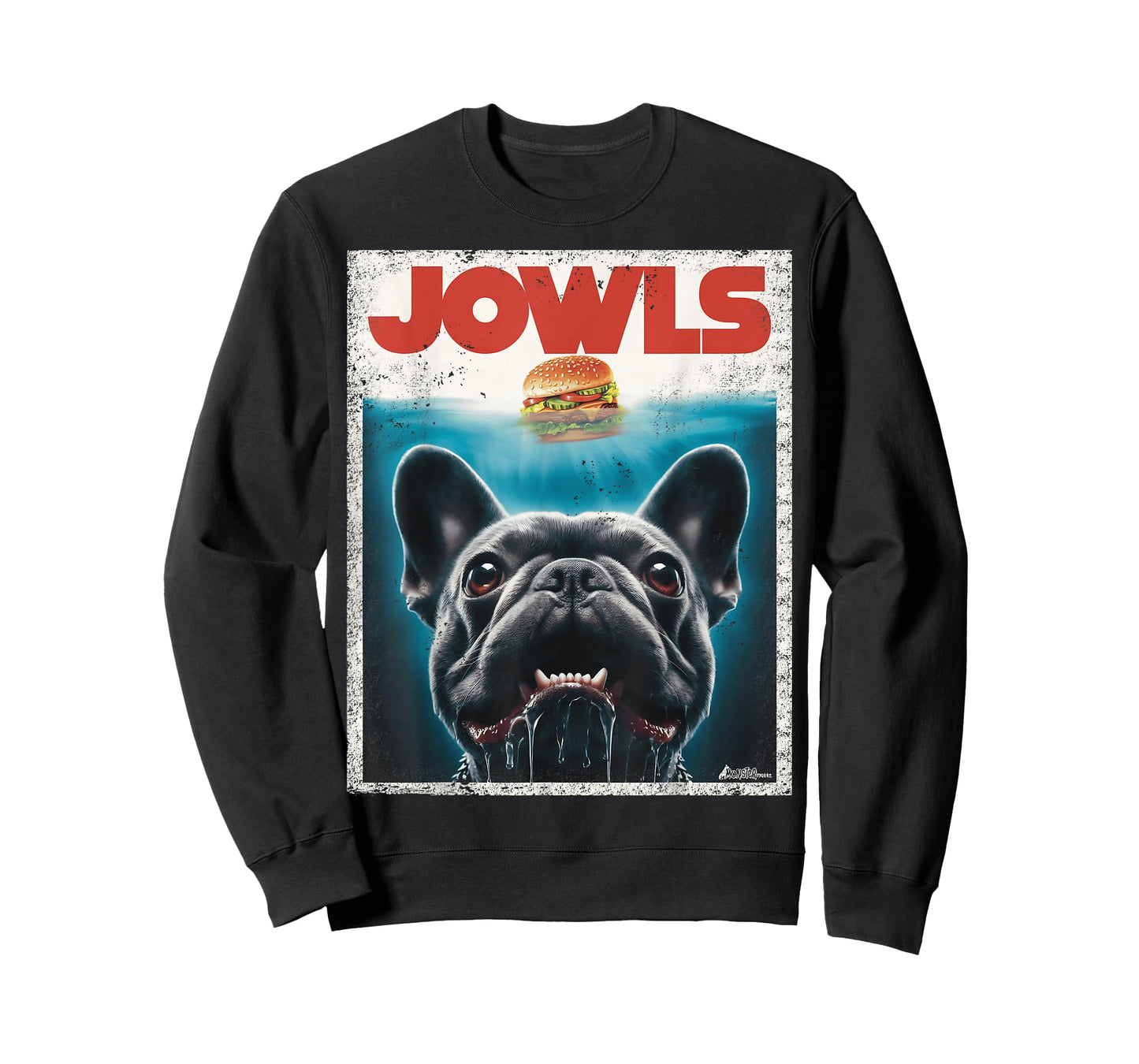 Funny Black French Bulldog Jowls Top, Frenchie Mom, Dog Dad T-Shirt