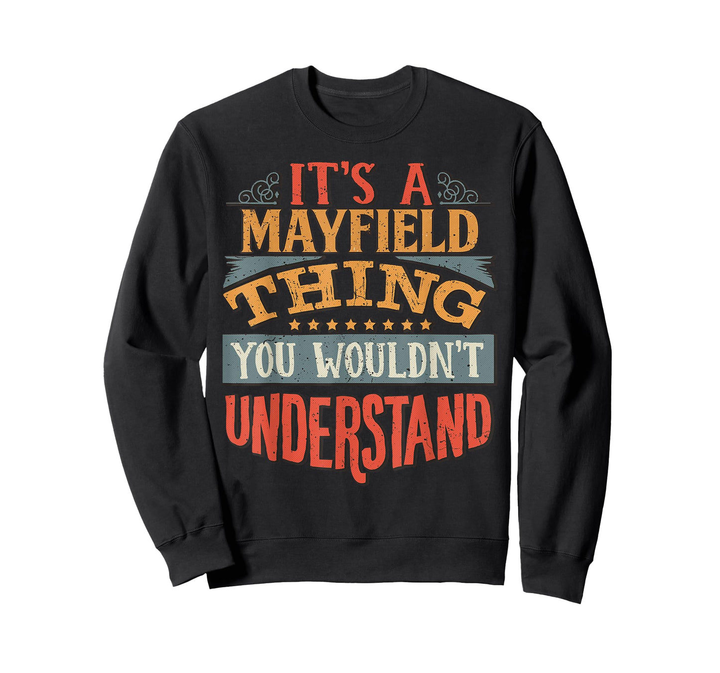 Mayfield Name Gifts By Vnz Men's Unisex-Adults Unisex-Kids Black T-Shirt