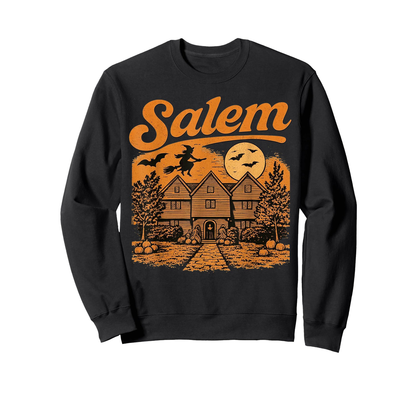 Salem Massachusetts Witch House Spooky Full Moon Souvenir T-Shirt