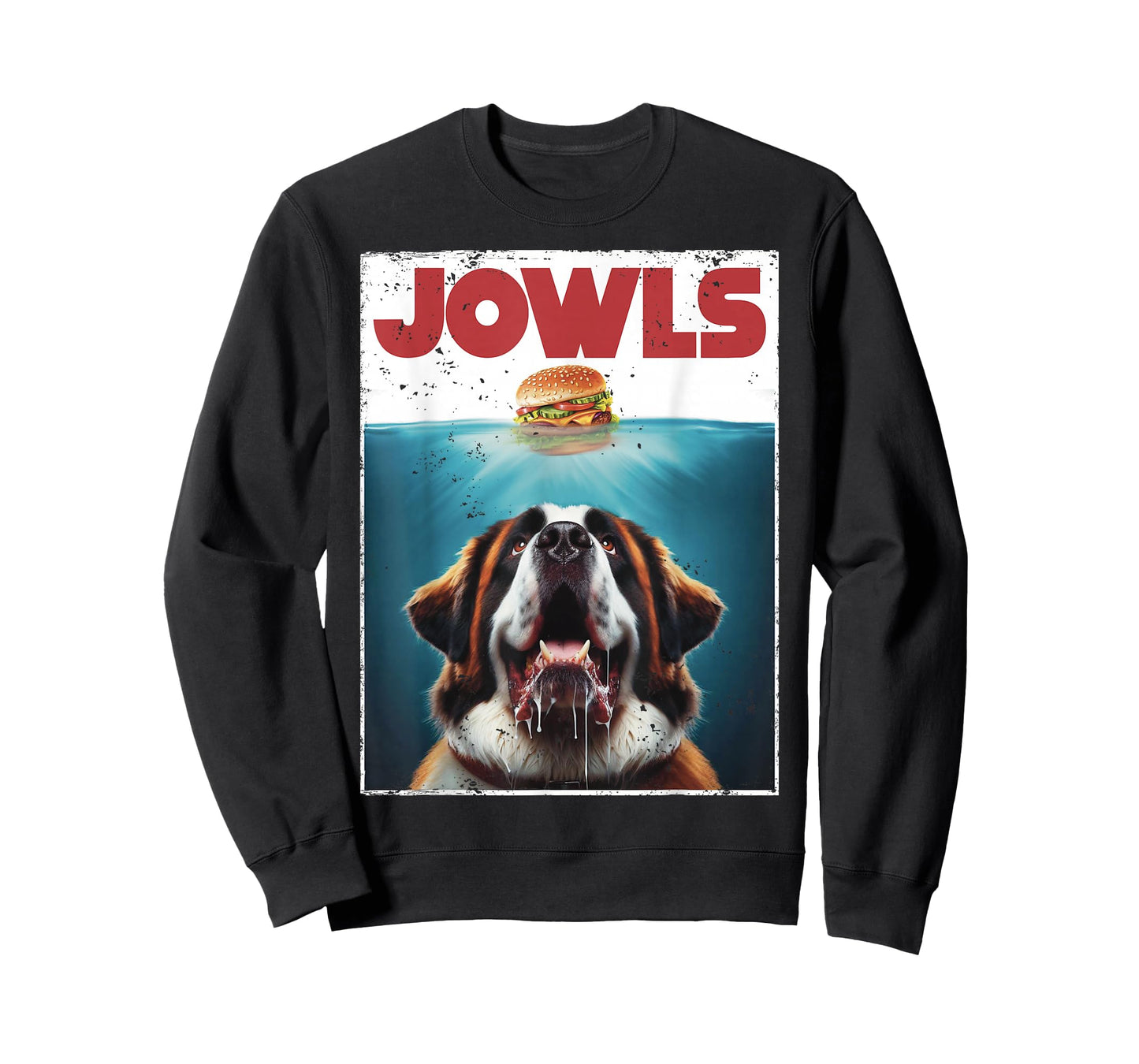 Funny St. Bernard, Jowls Burger, Saint Giant Dog Mom, Dad T-Shirt