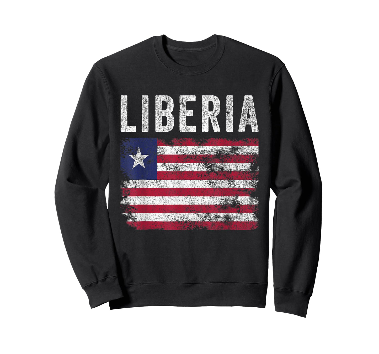 Liberia Flag Distressed - Men Women Kids - Liberian Flag T-Shirt